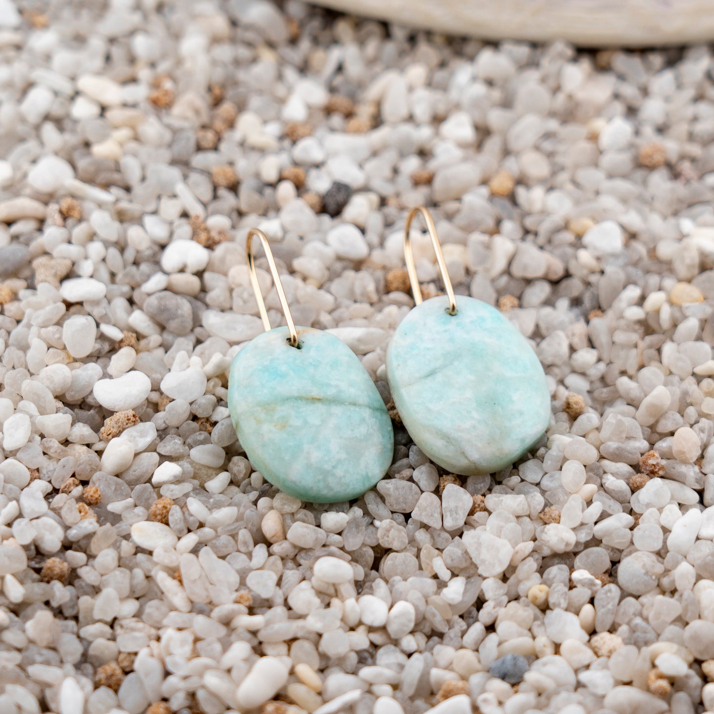 Madagascar Amazonite Freeform Dangles