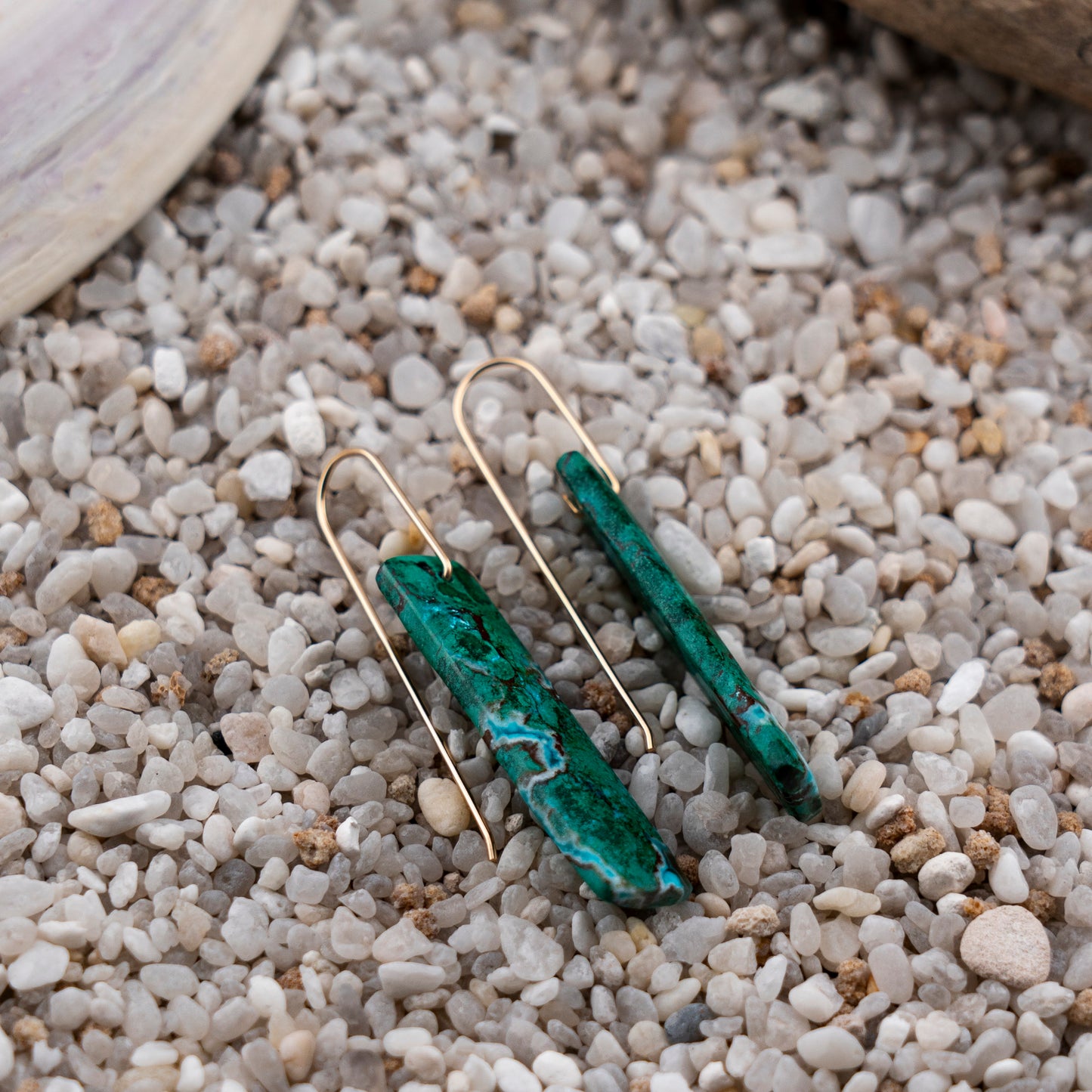 Malachite Chrysocolla Dangles