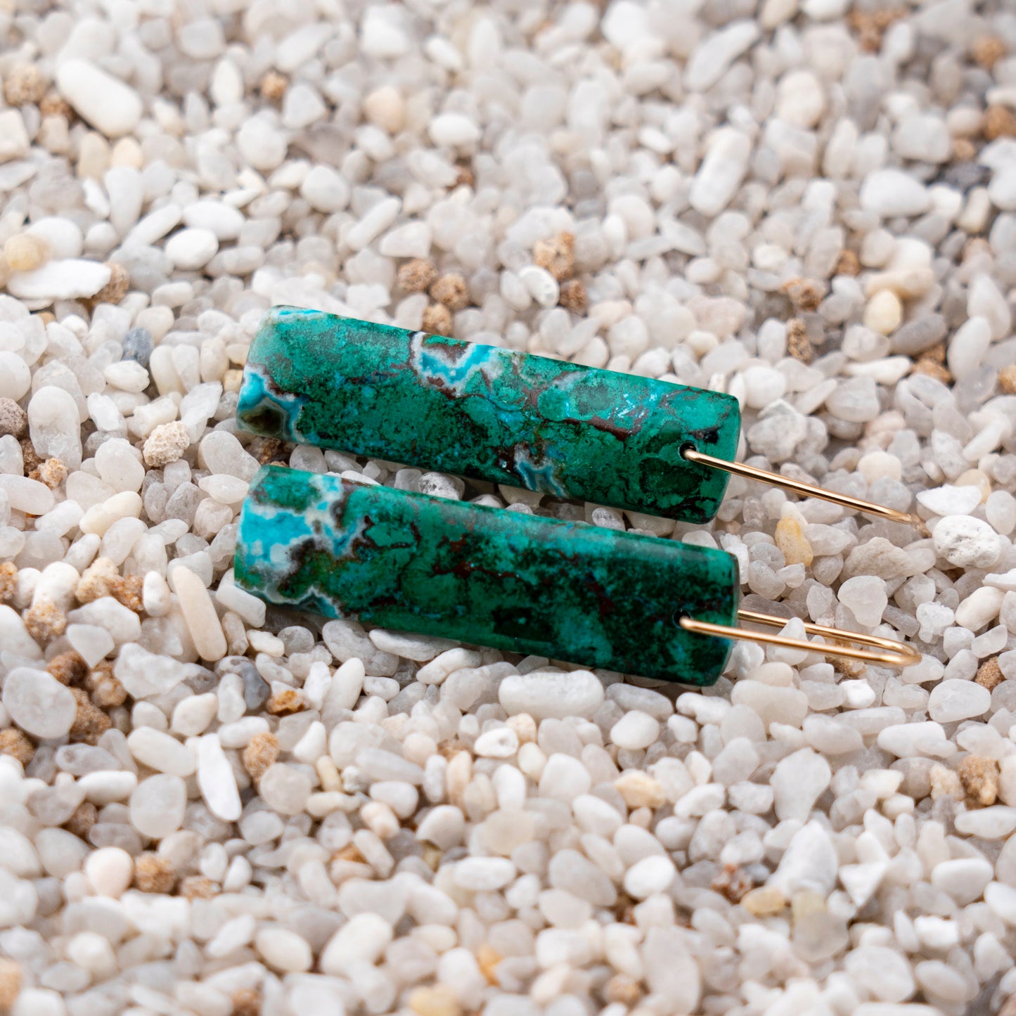 Malachite Chrysocolla Dangles
