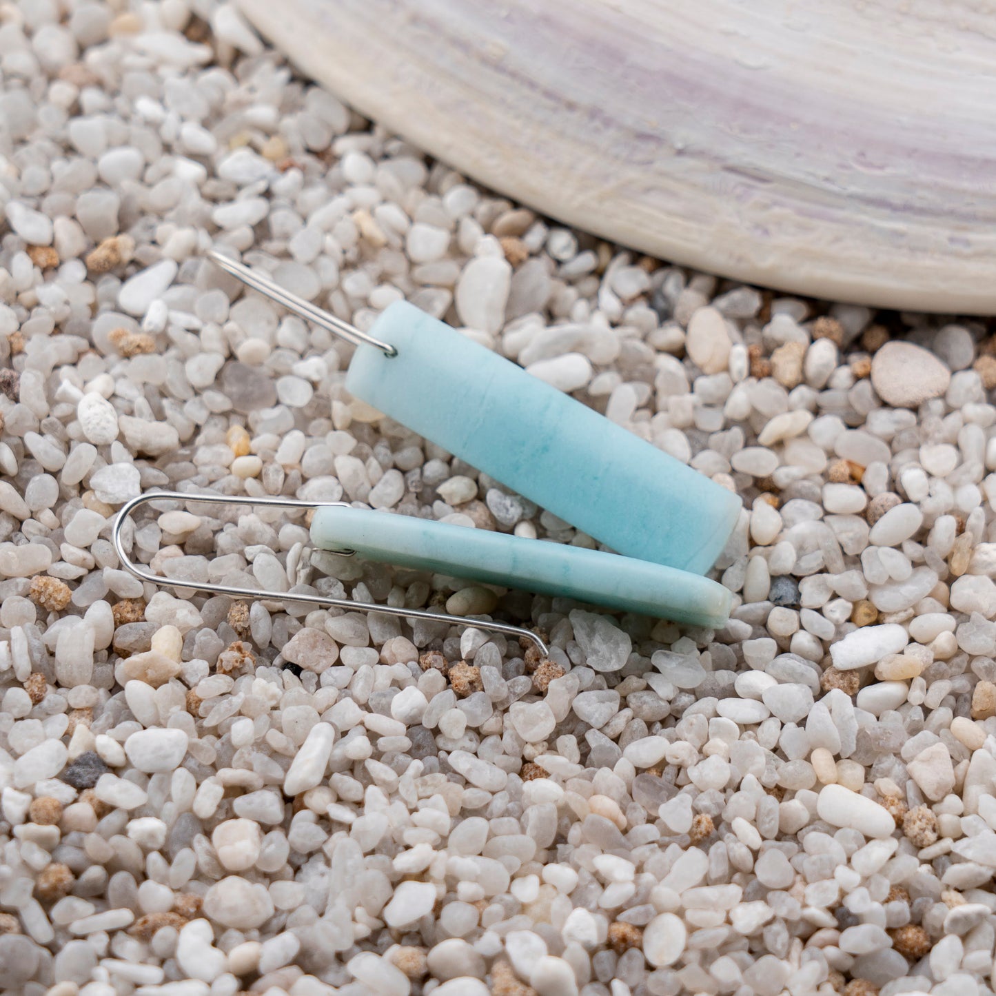 Brazilian Blue Amazonite Dangles