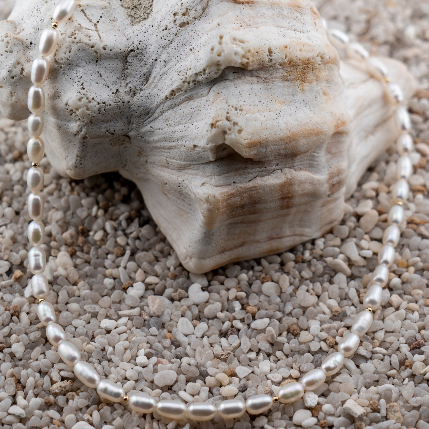 Freshwater Oval Pearl Necklace