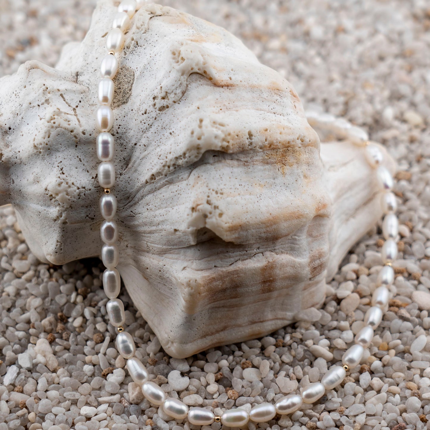 Freshwater Oval Pearl Necklace
