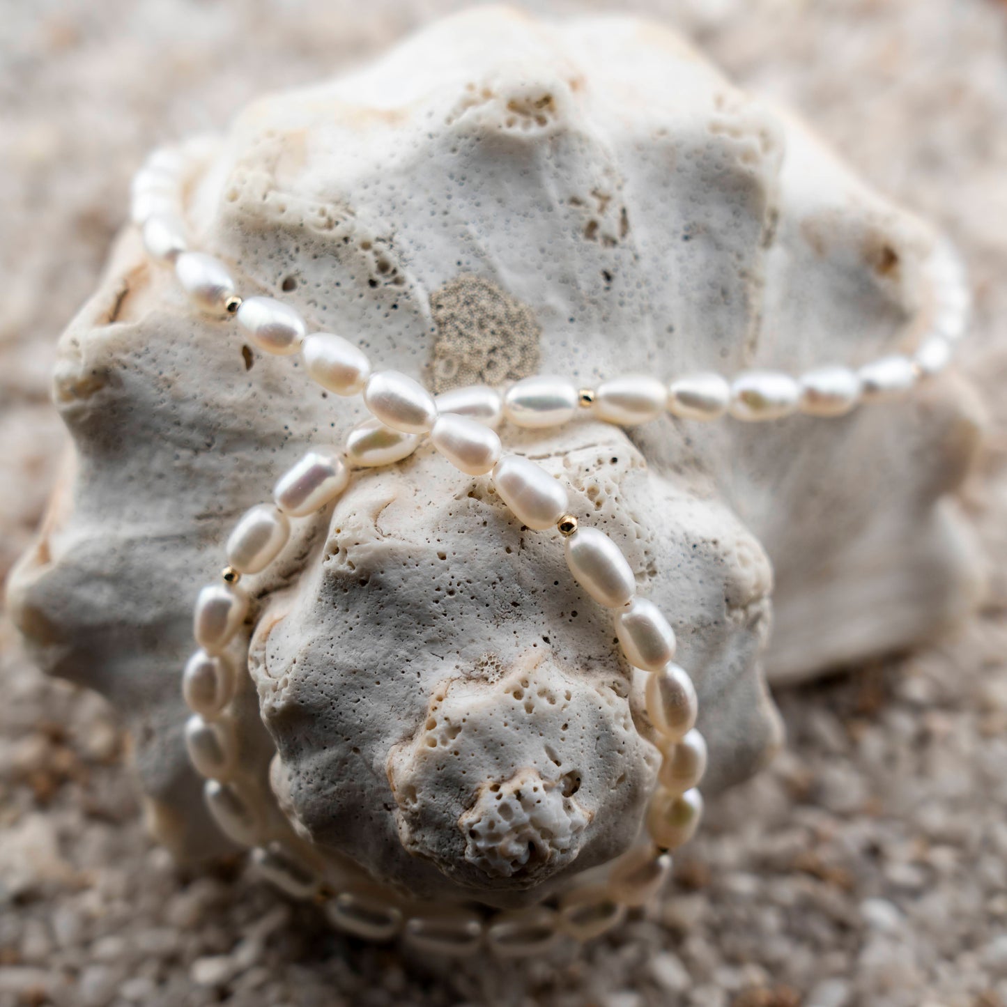 Freshwater Oval Pearl Necklace
