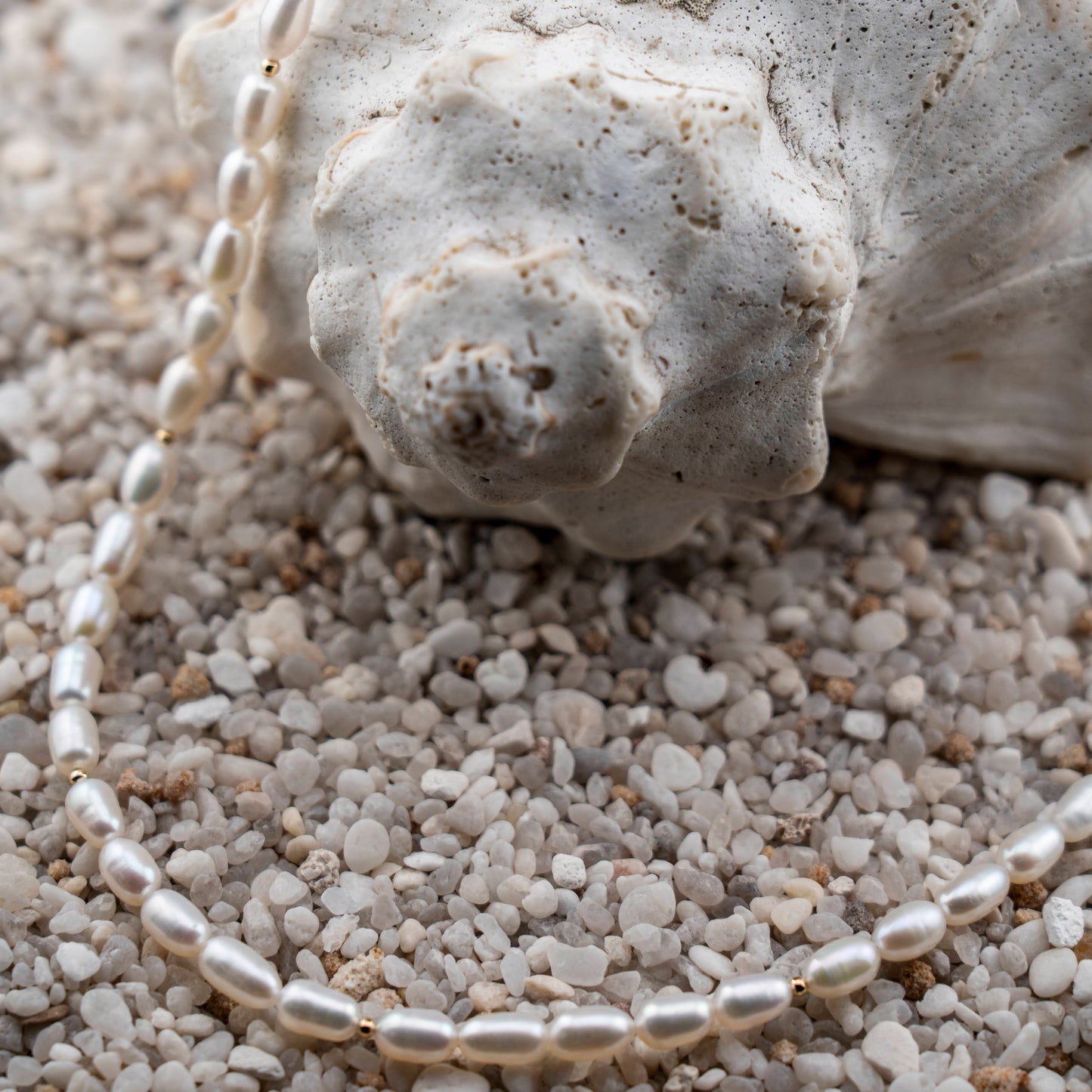 Freshwater Oval Pearl Necklace