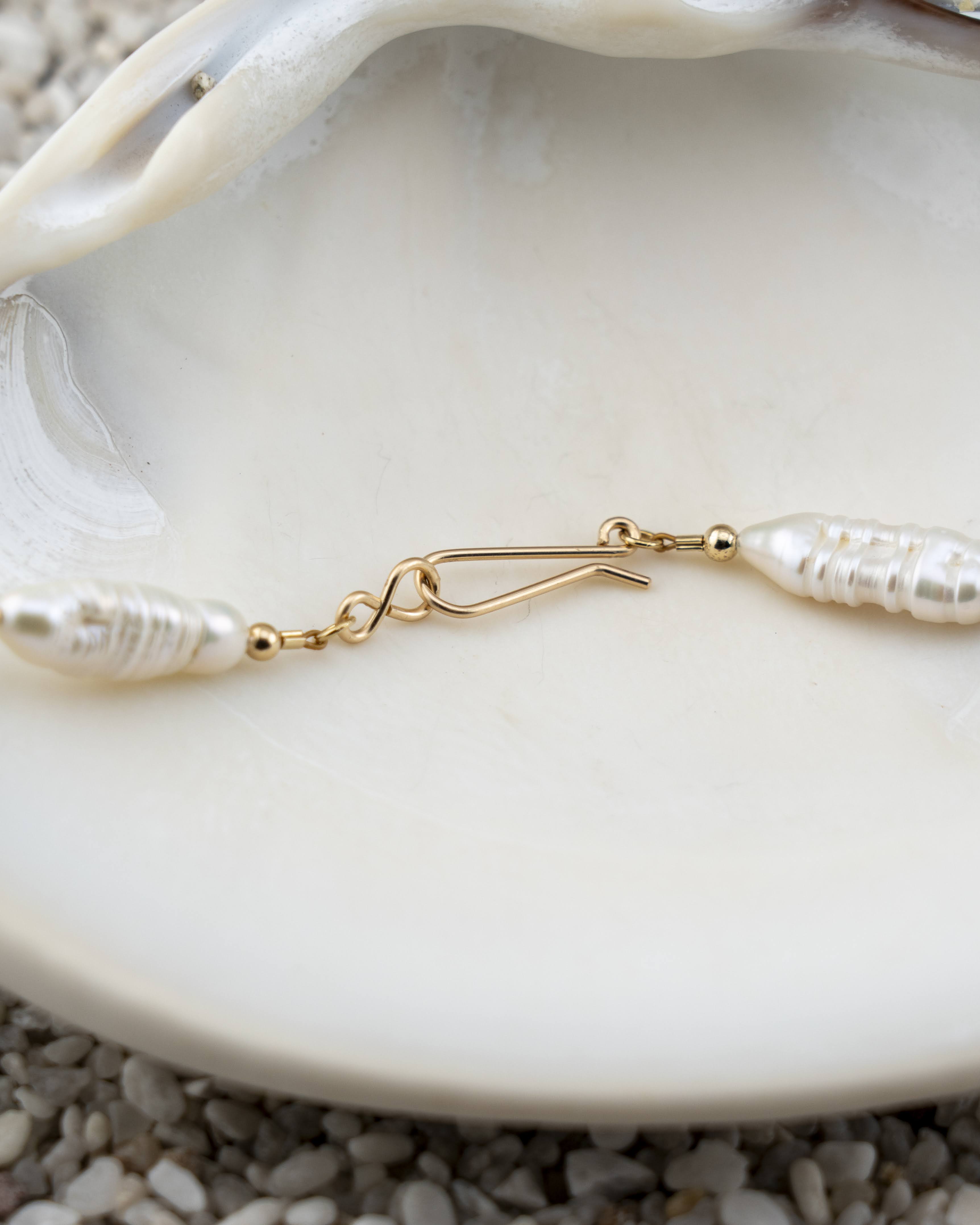 Baroque Freshwater Pearl & Lapis Necklace
