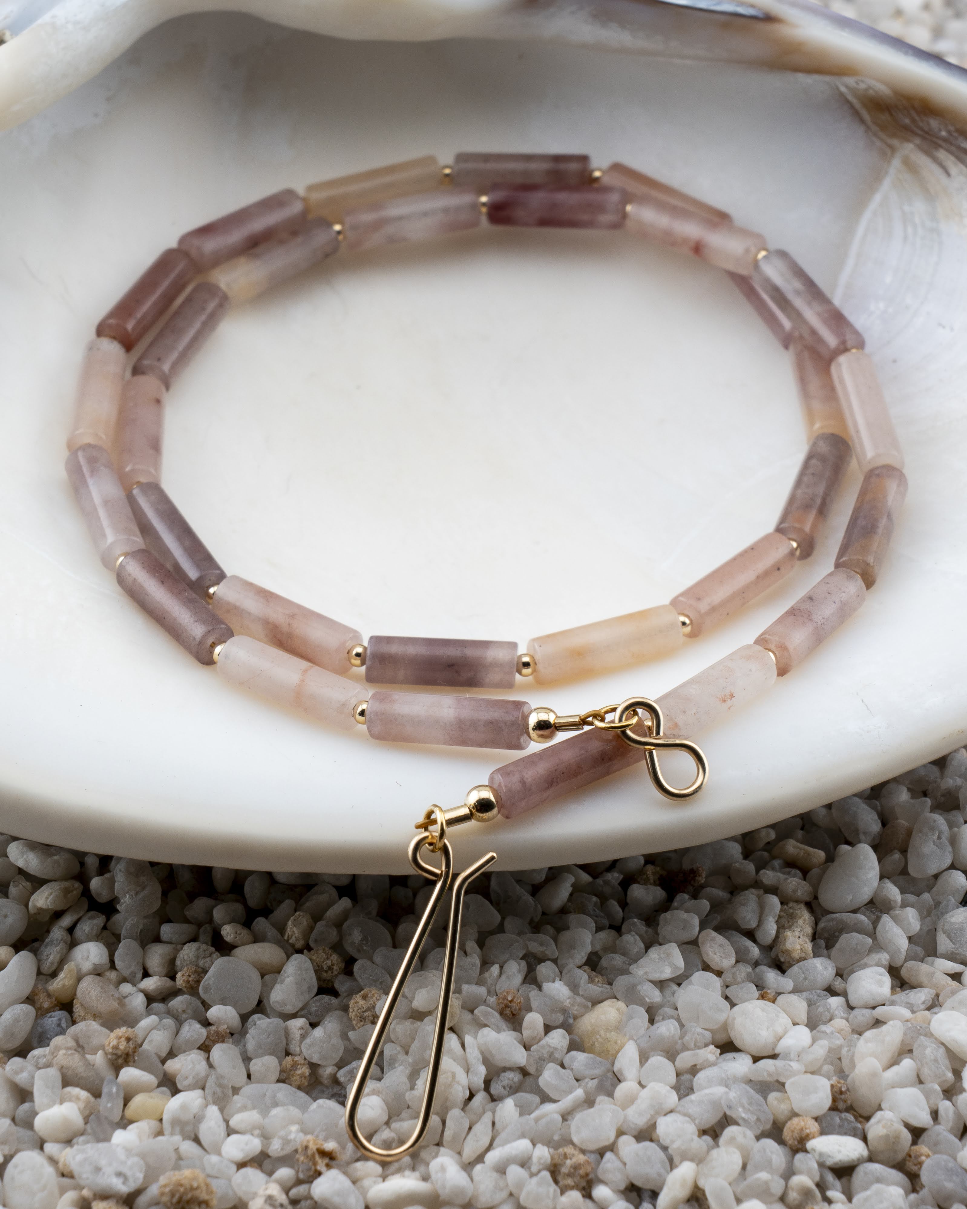 Painted Sky Mauve Phantom Quartz Necklace