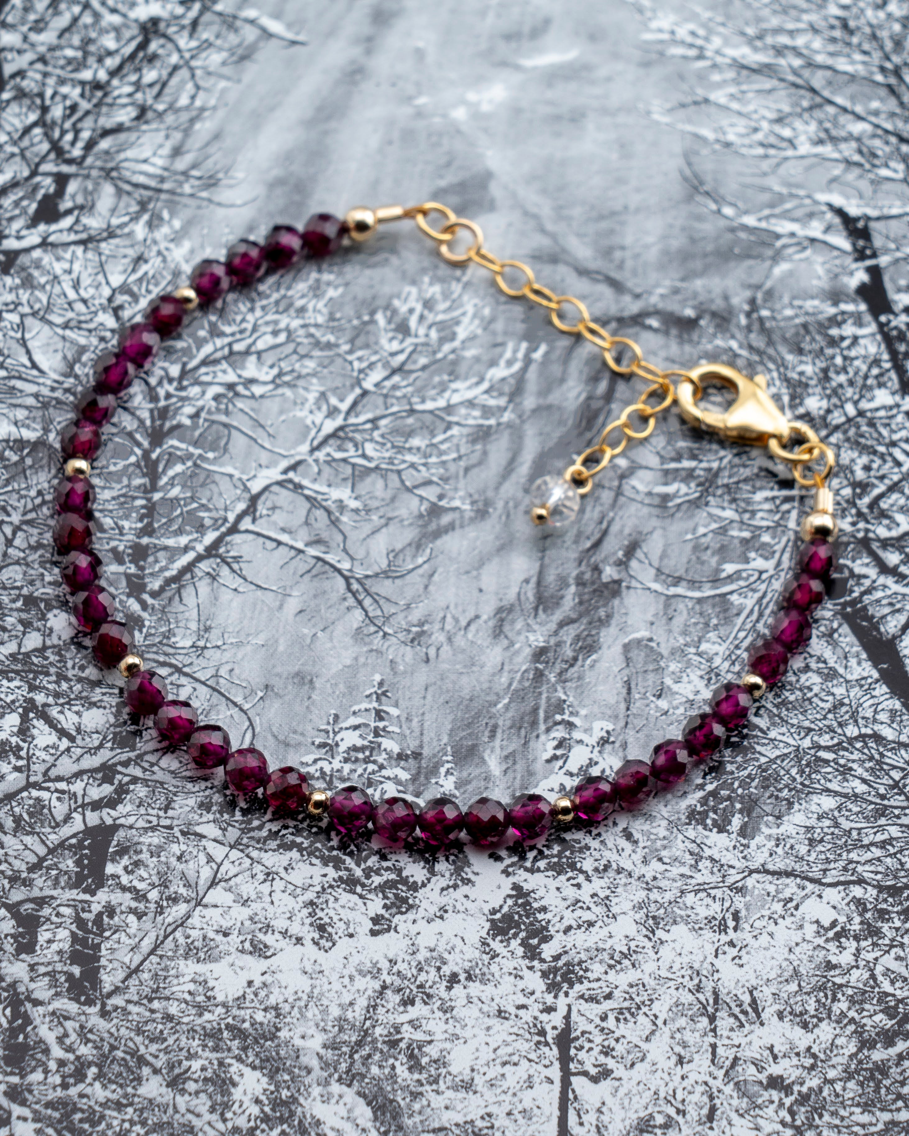 Bordeaux Horizon Purple Garnet Bracelet