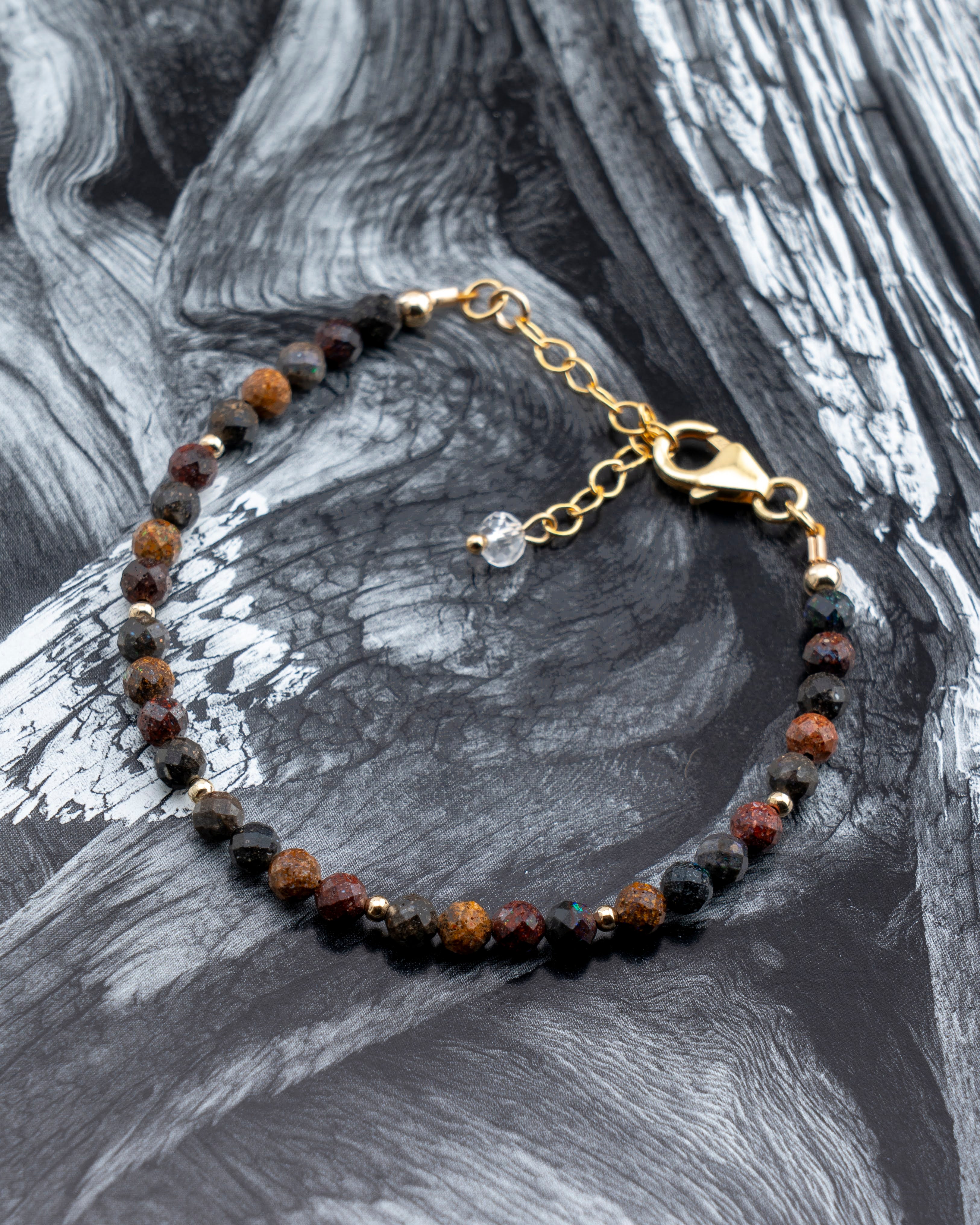 Fallen Leaves Black Opal Bracelet