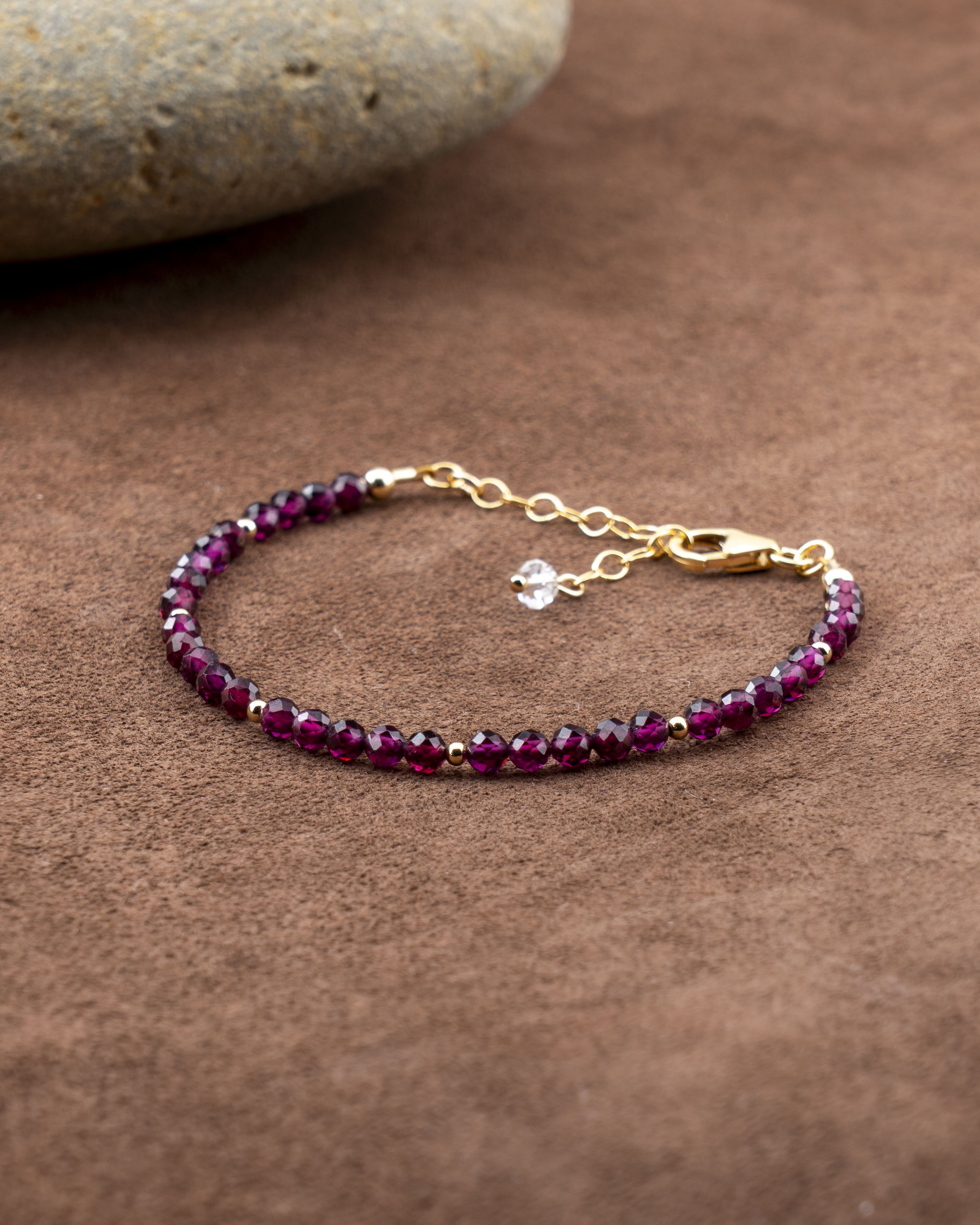 Bordeaux Horizon Purple Garnet Bracelet