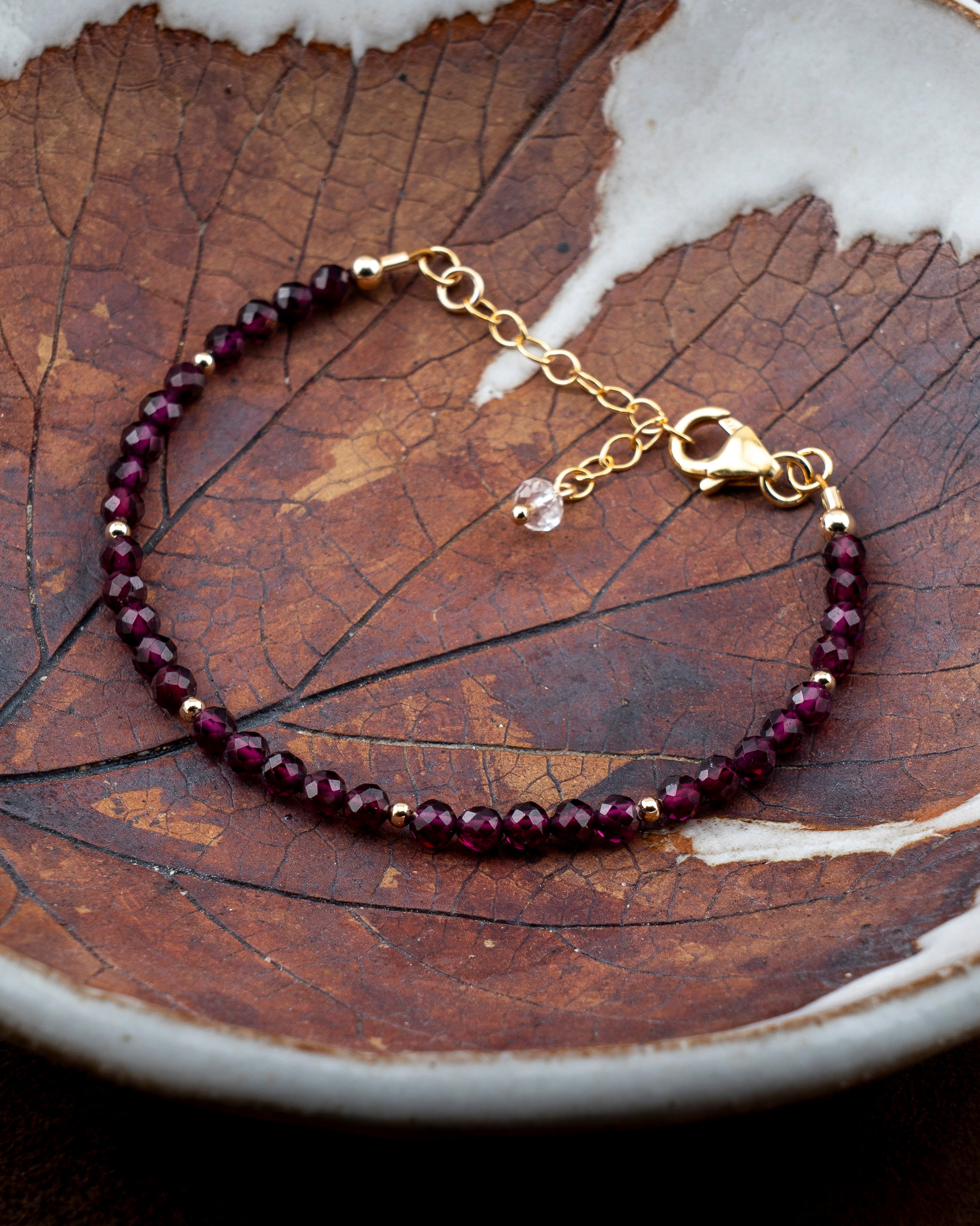 Bordeaux Horizon Purple Garnet Bracelet