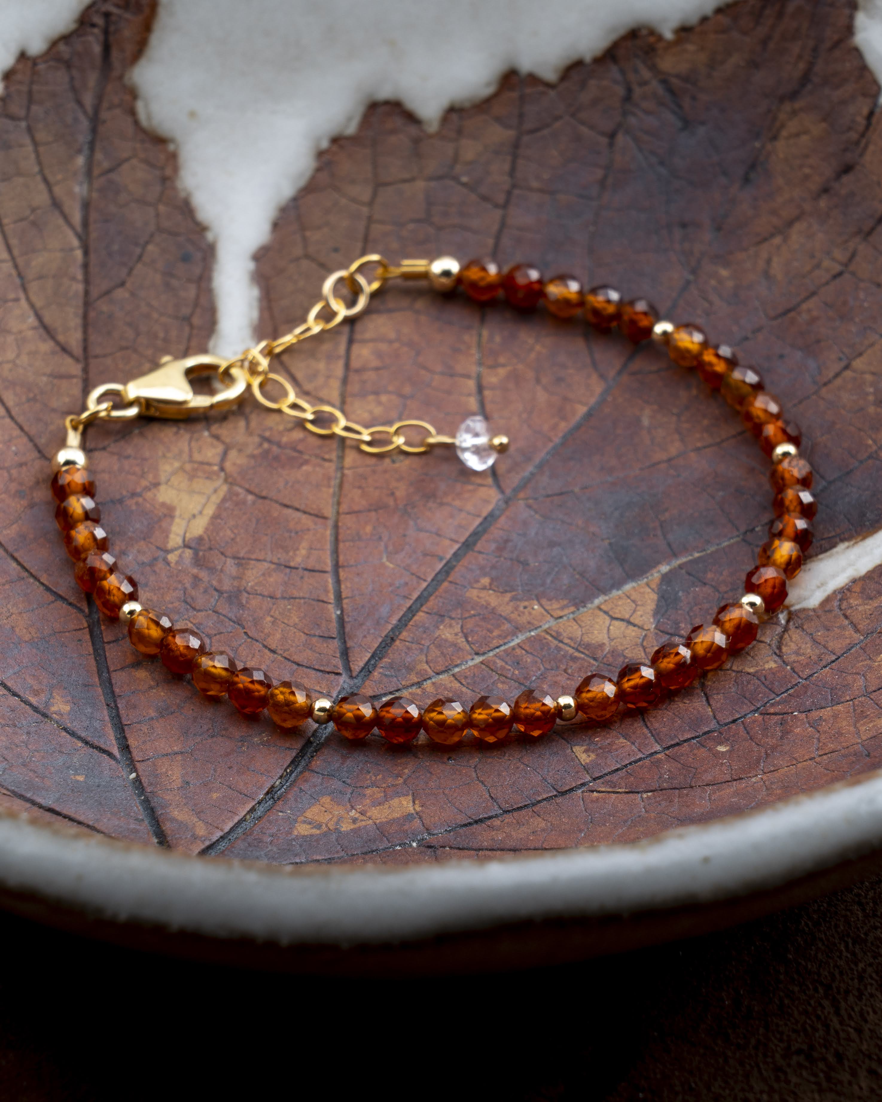 Golden Hour Orange Garnet Bracelet