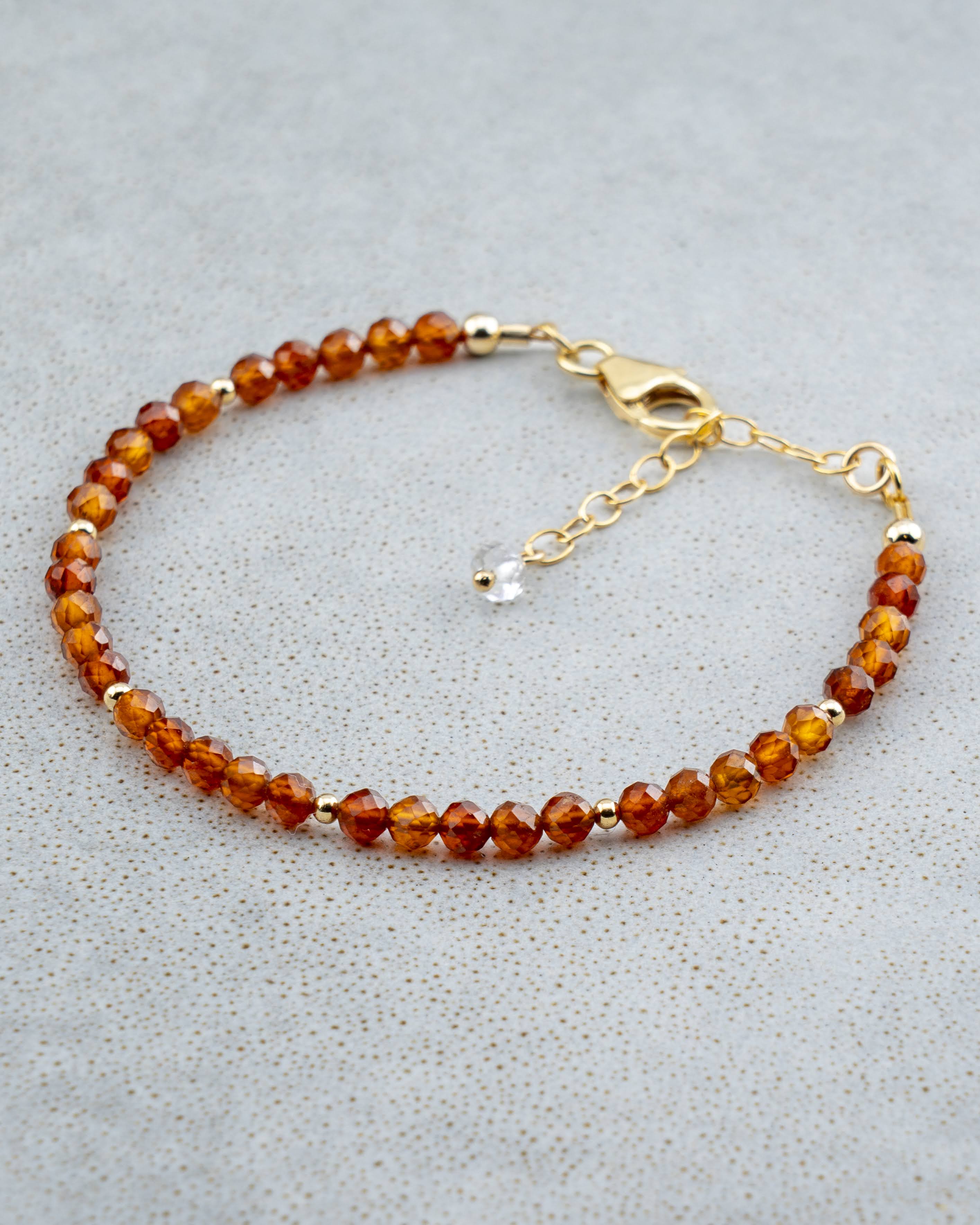 Golden Hour Orange Garnet Bracelet