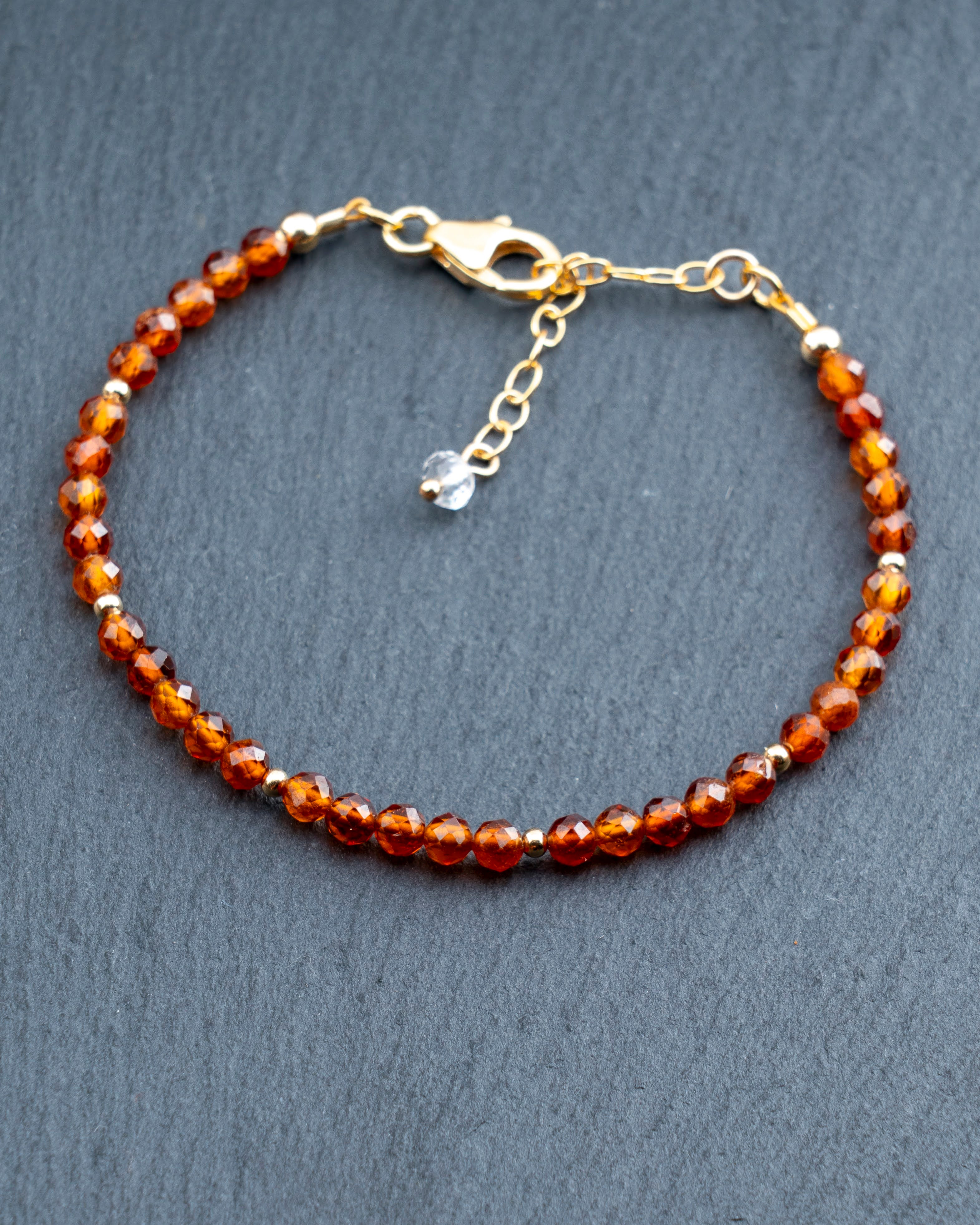 Golden Hour Orange Garnet Bracelet