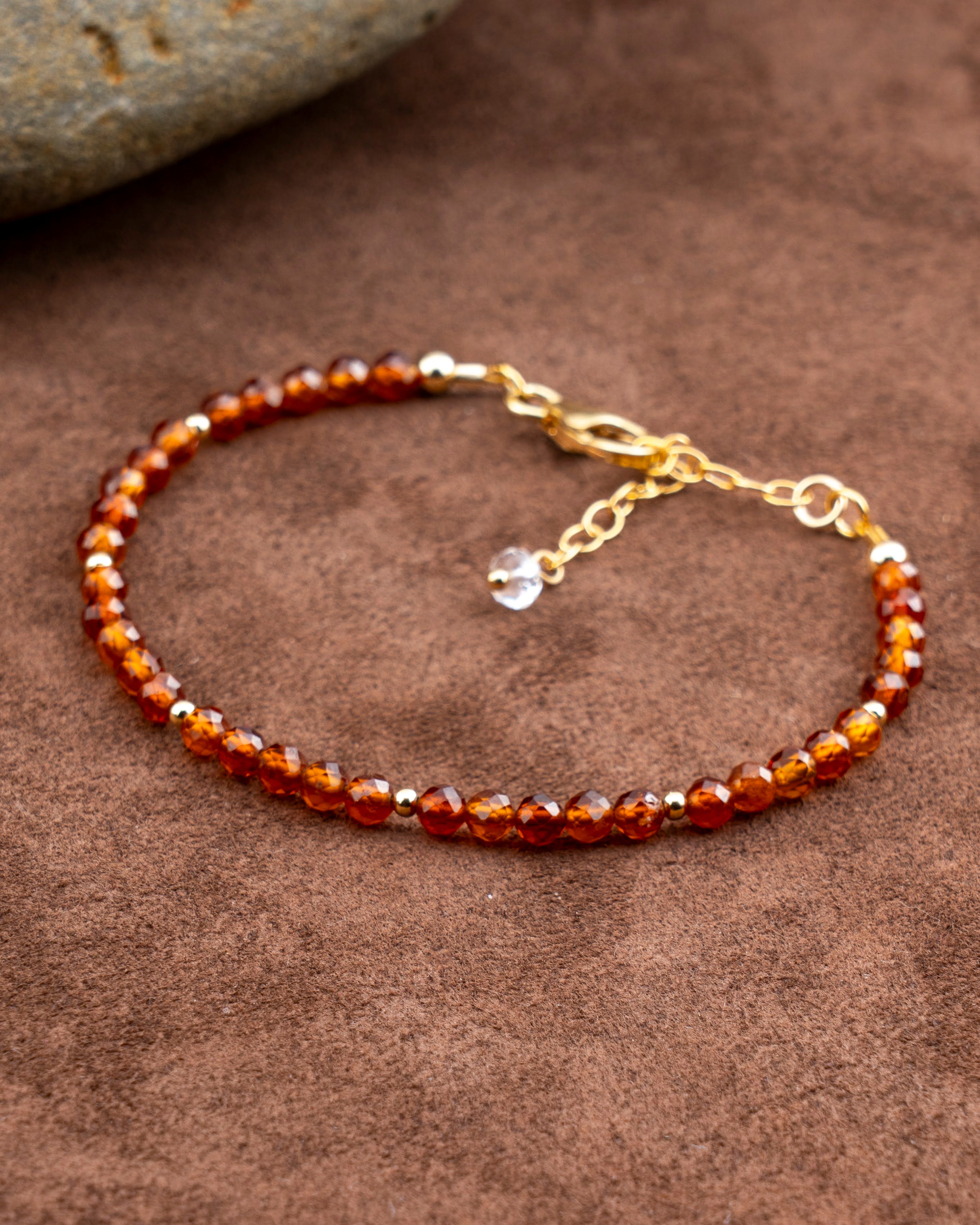 Golden Hour Orange Garnet Bracelet