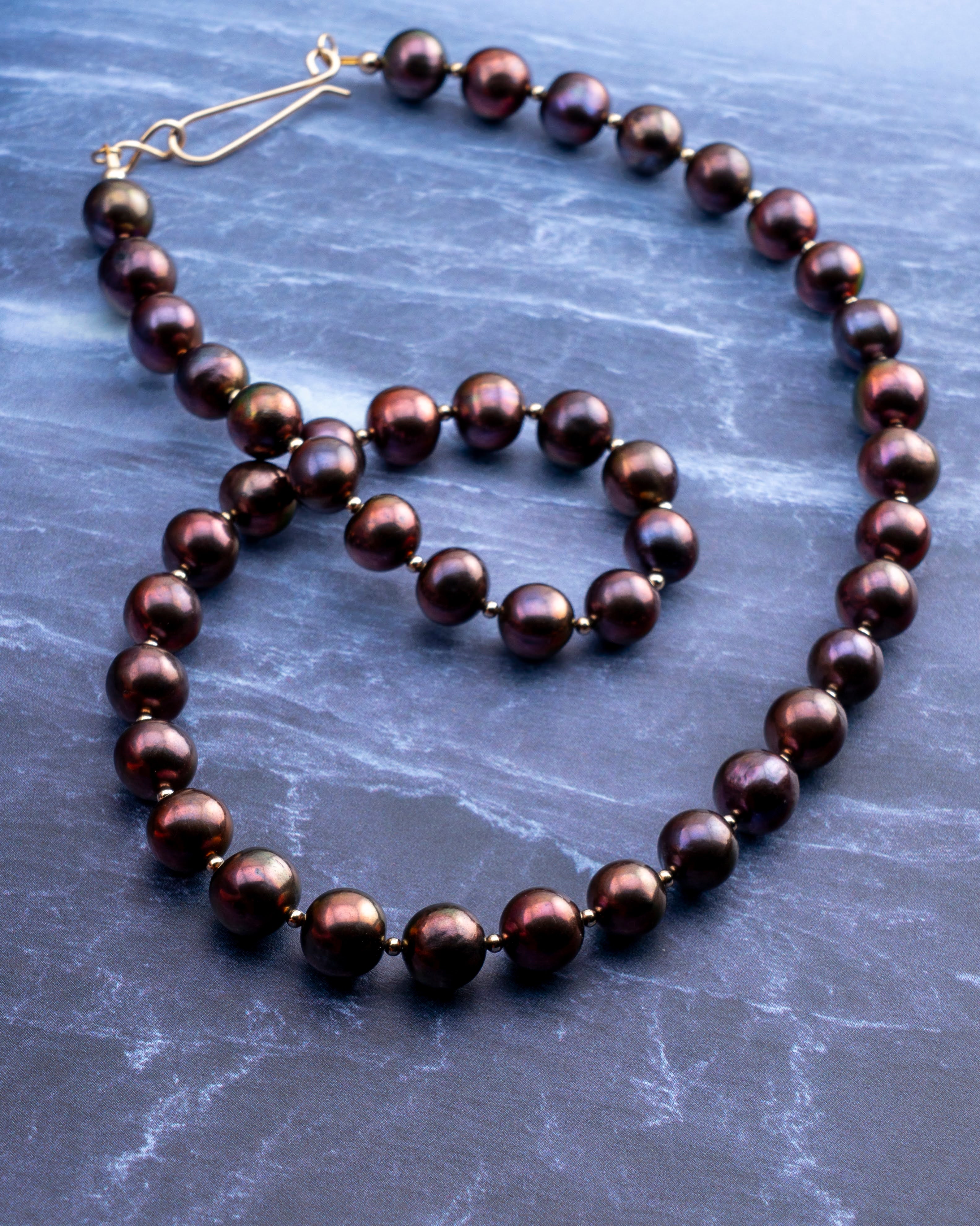 Chocolate Bronze Freshwater Pearl Necklace