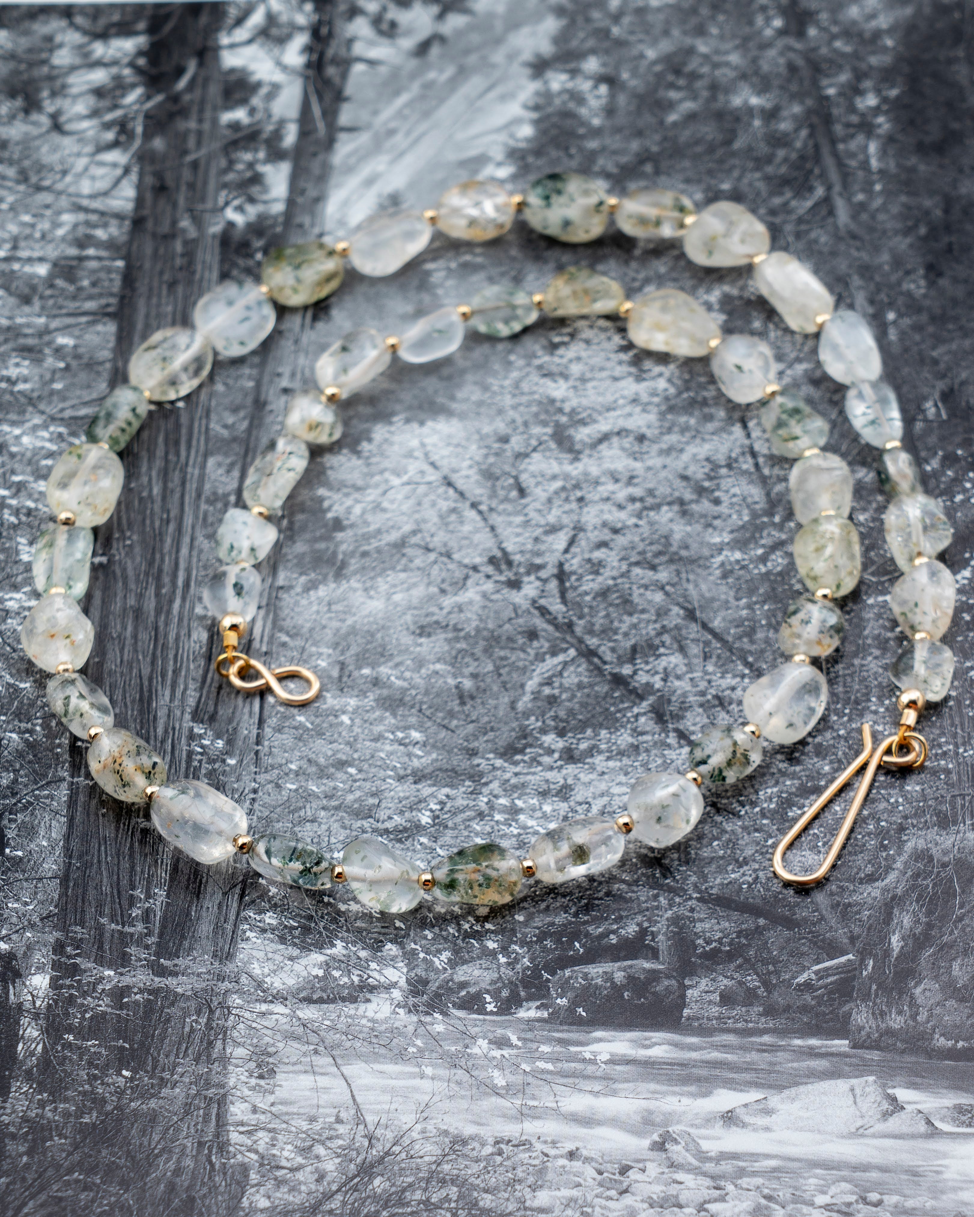 Arboreal Green Phantom Quartz Necklace