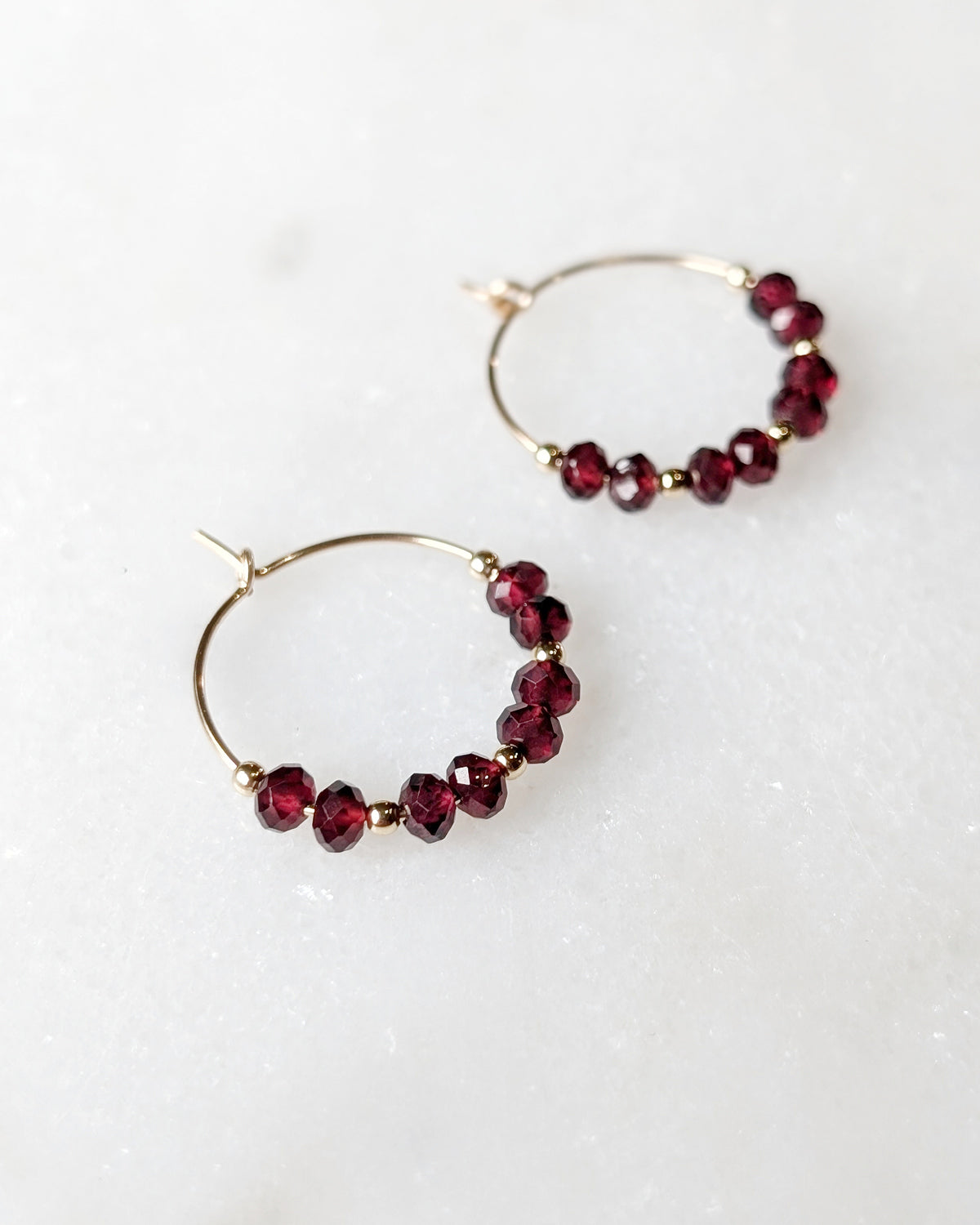 Garnet Mini Hoops