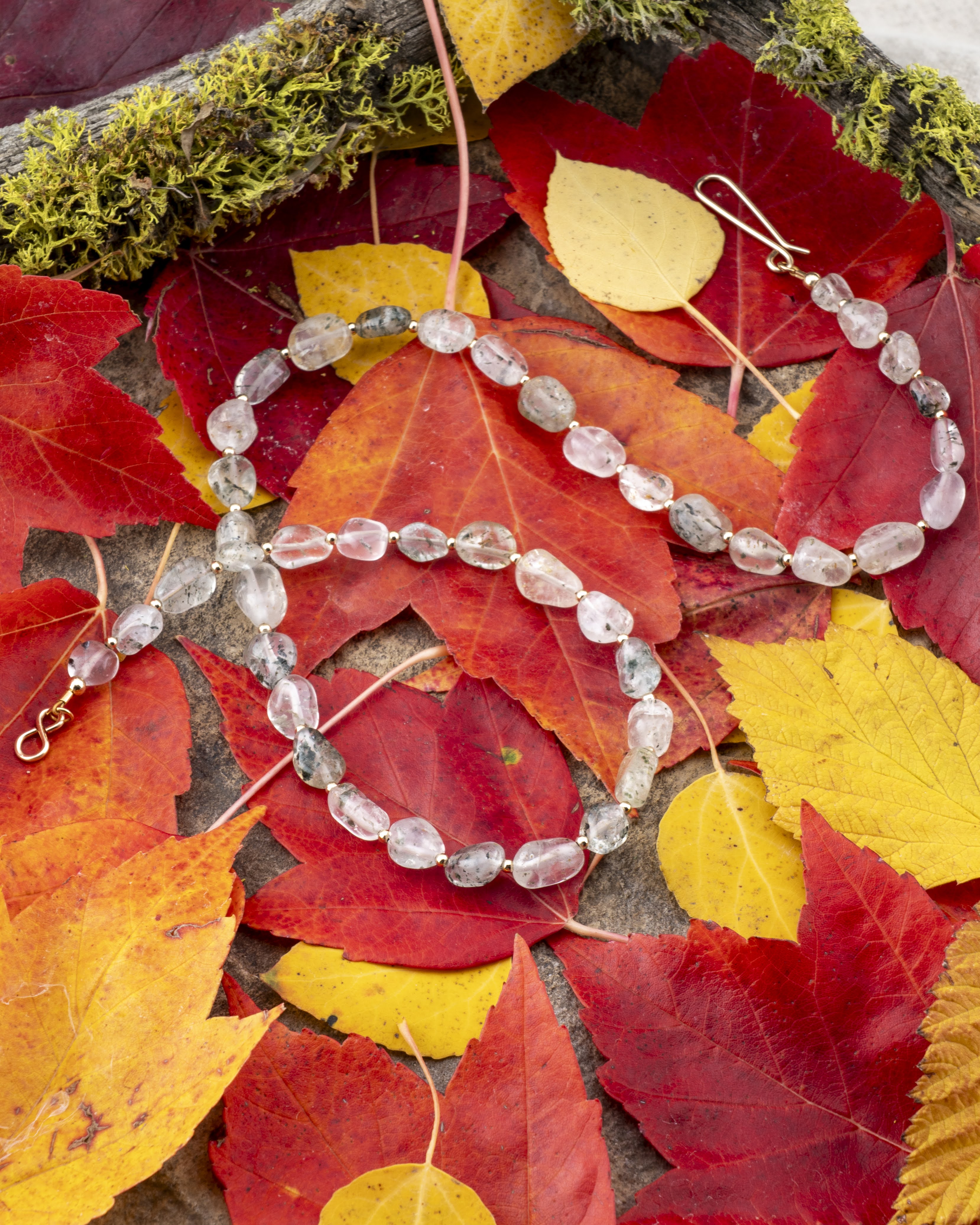 Arboreal Green Phantom Quartz Necklace