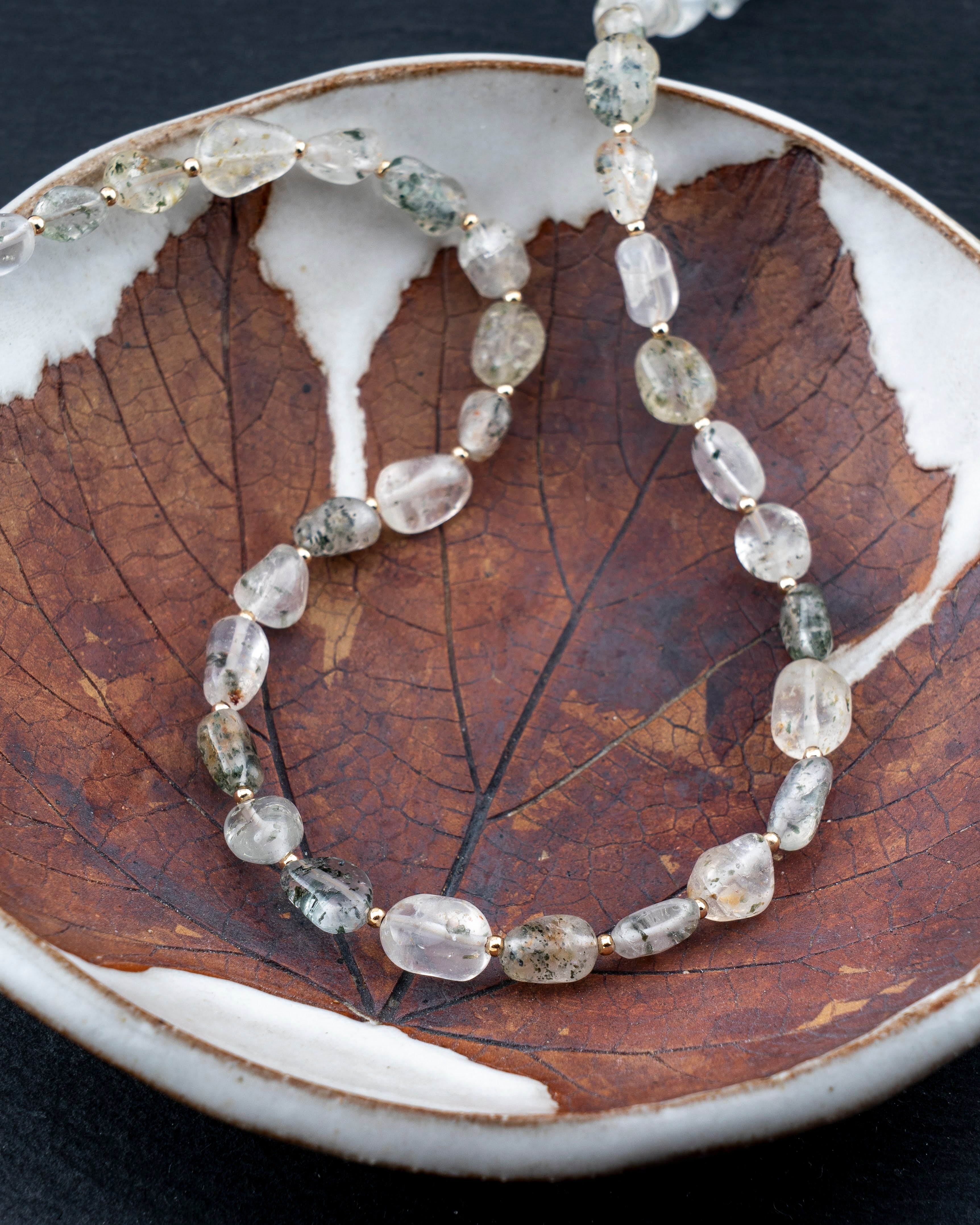 Arboreal Green Phantom Quartz Necklace