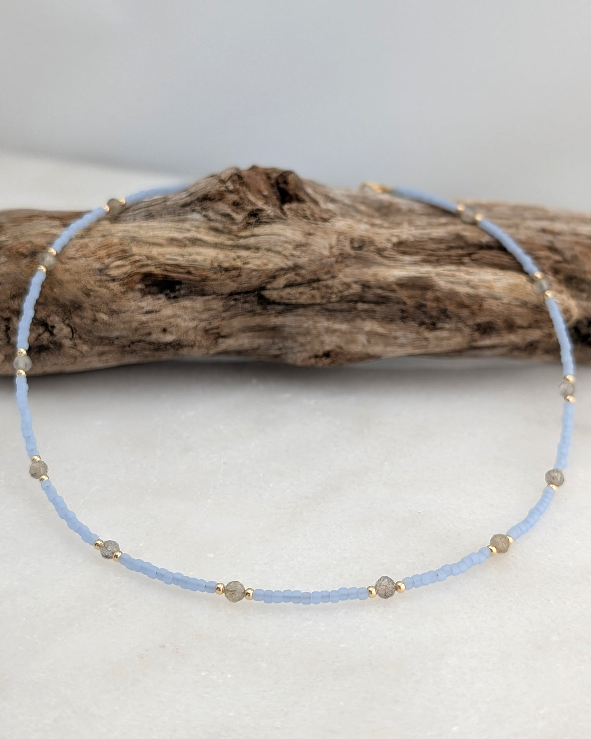 Labradorite Saltwater Surf Necklace