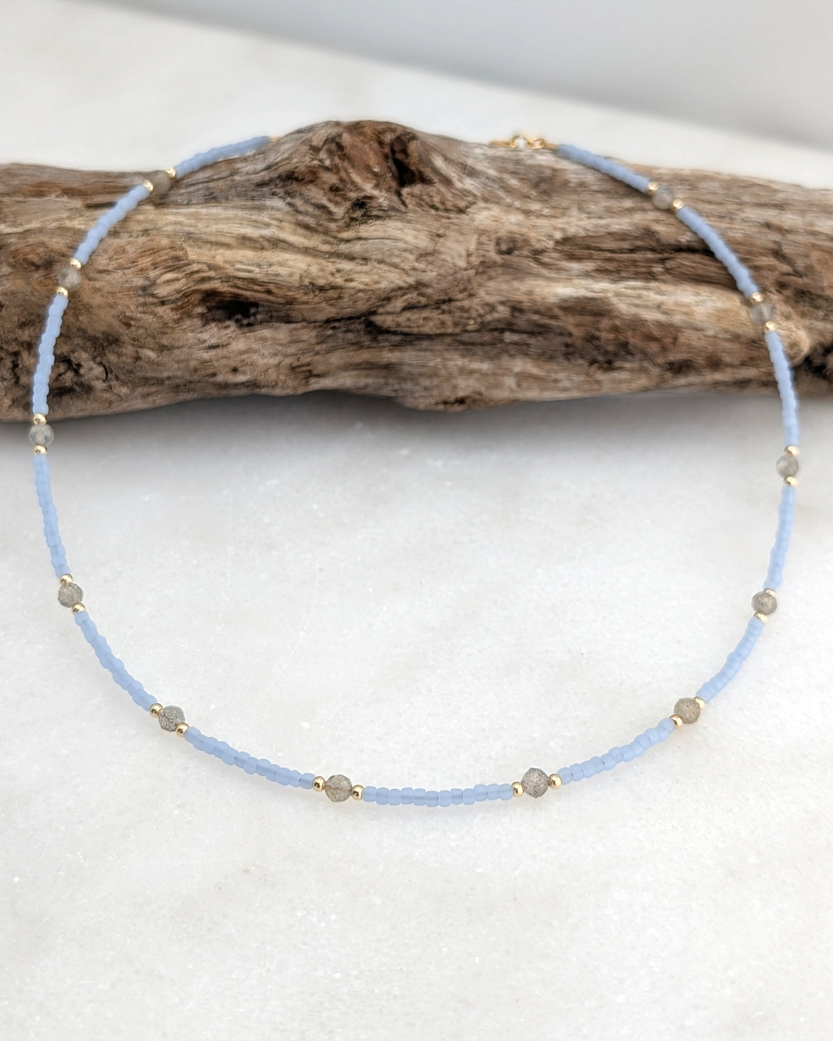Labradorite Saltwater Surf Necklace