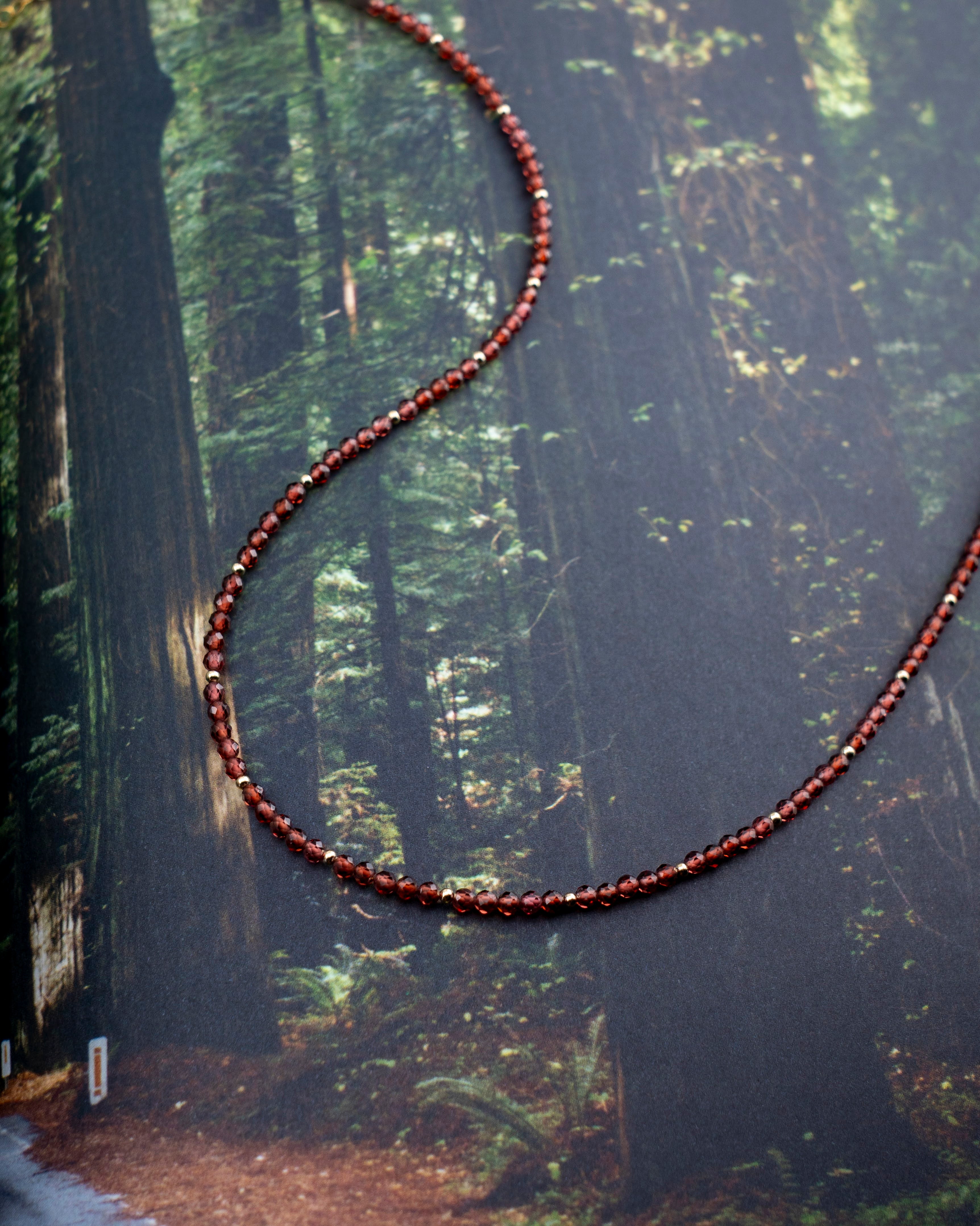 Noir Mauve Garnet Necklace