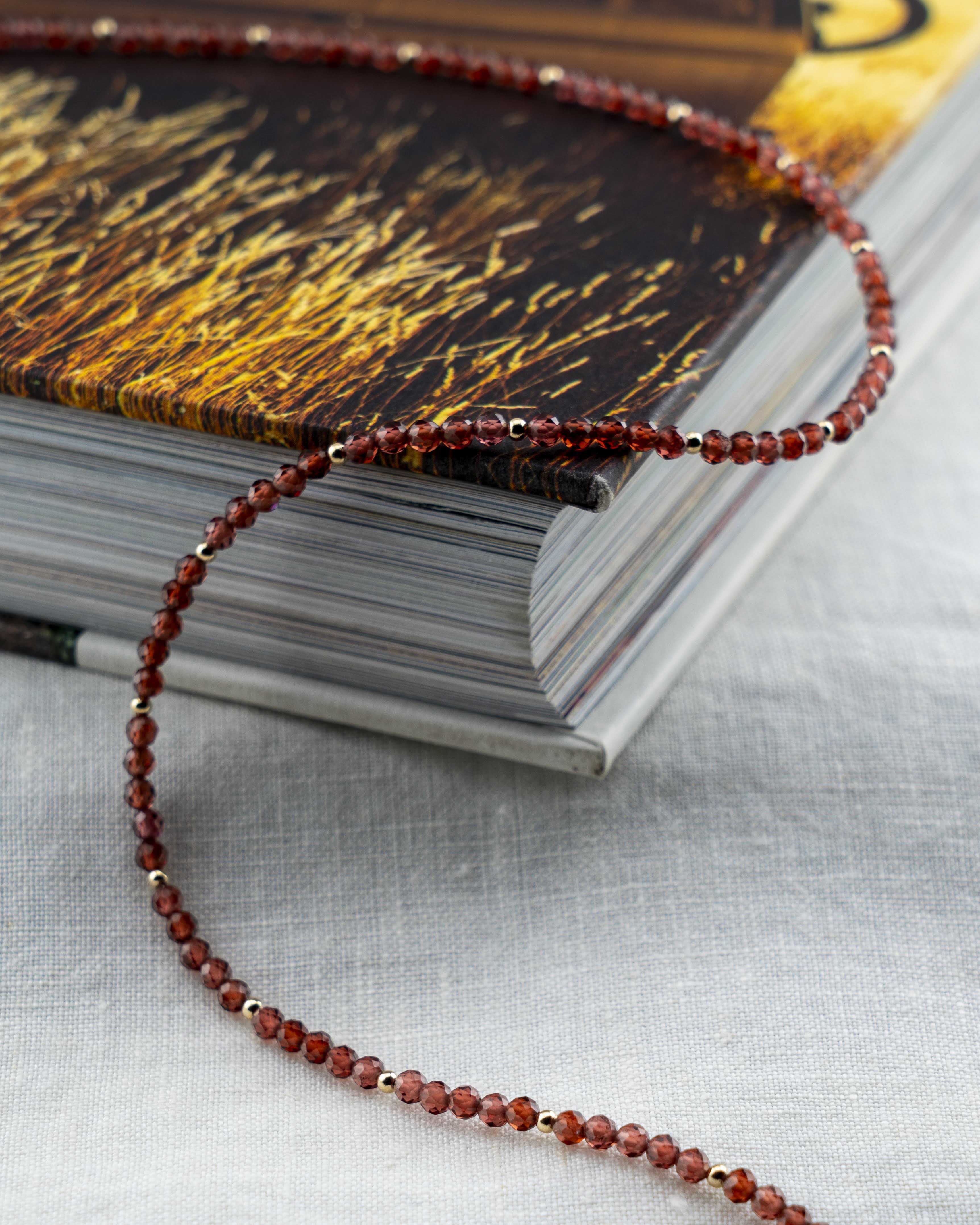 Noir Mauve Garnet Necklace
