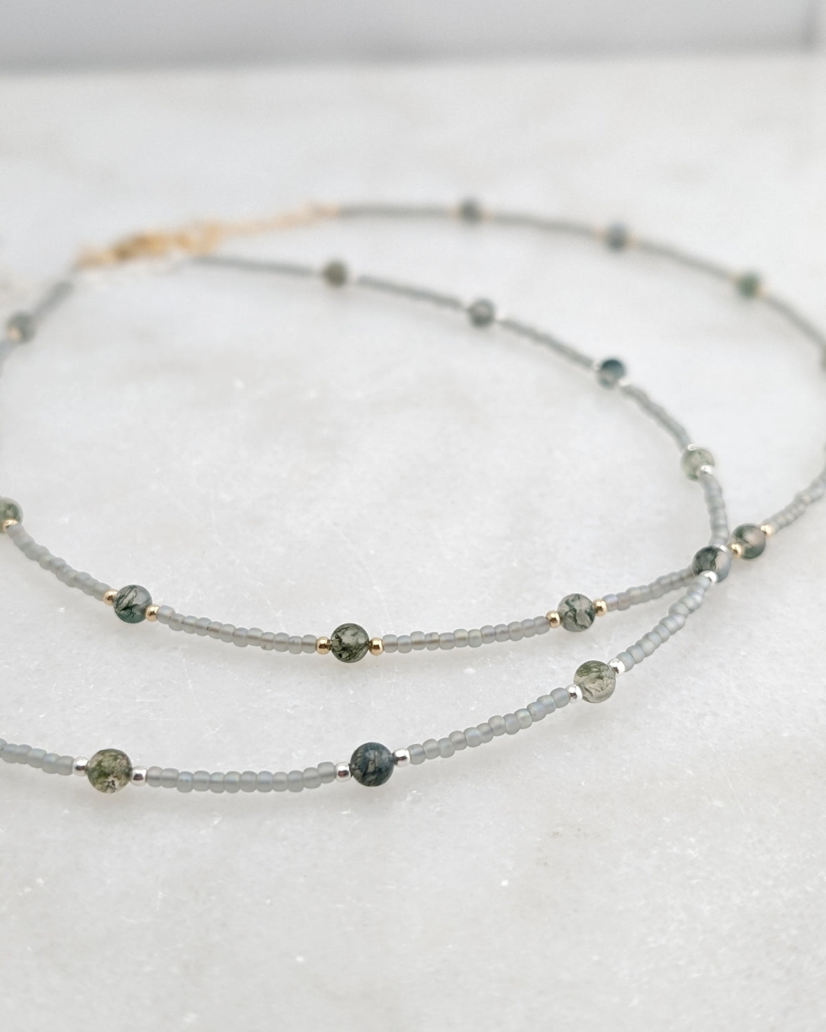 Moss Agate PNW Forest Multi Necklace