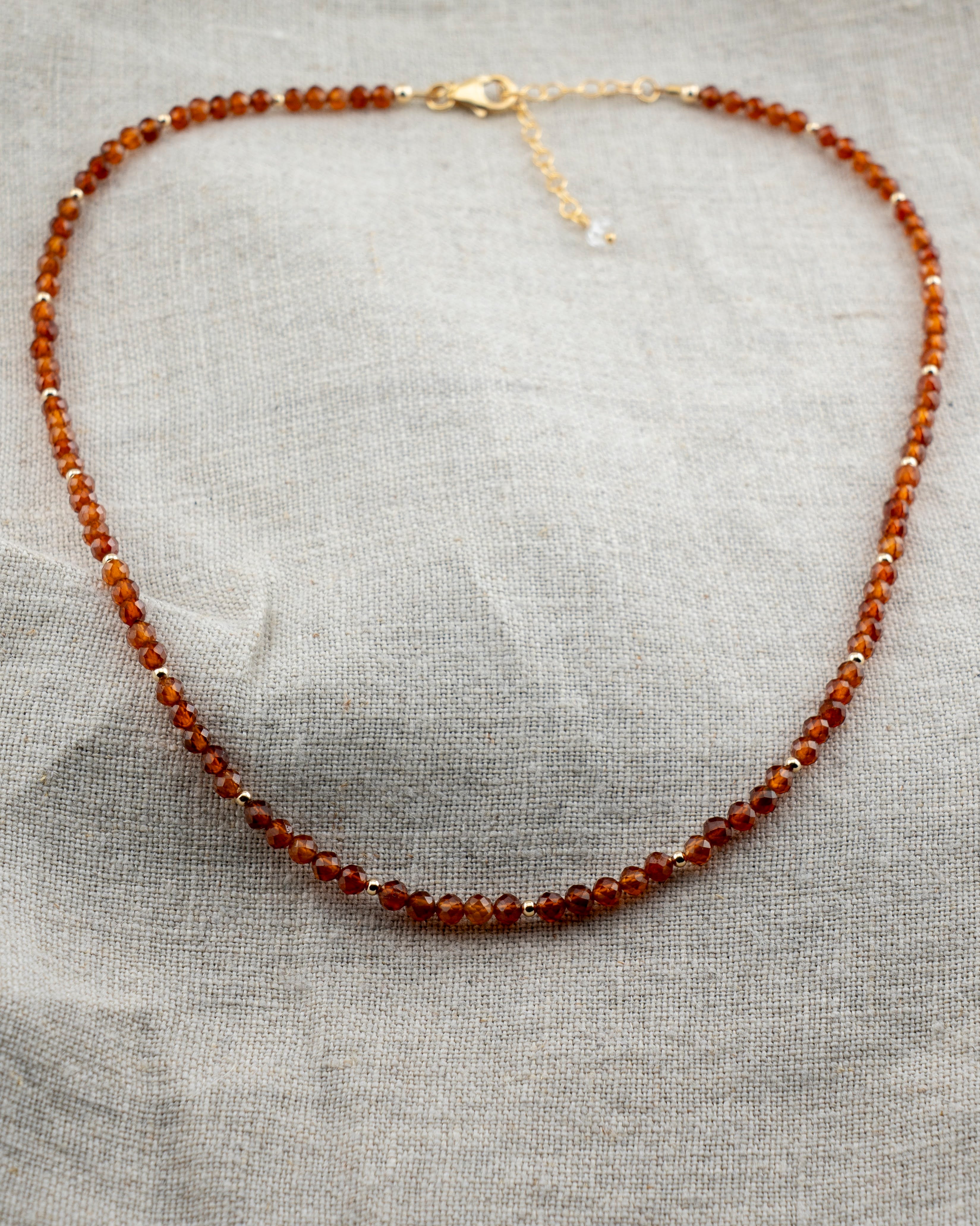 Golden Hour Orange Garnet Necklace