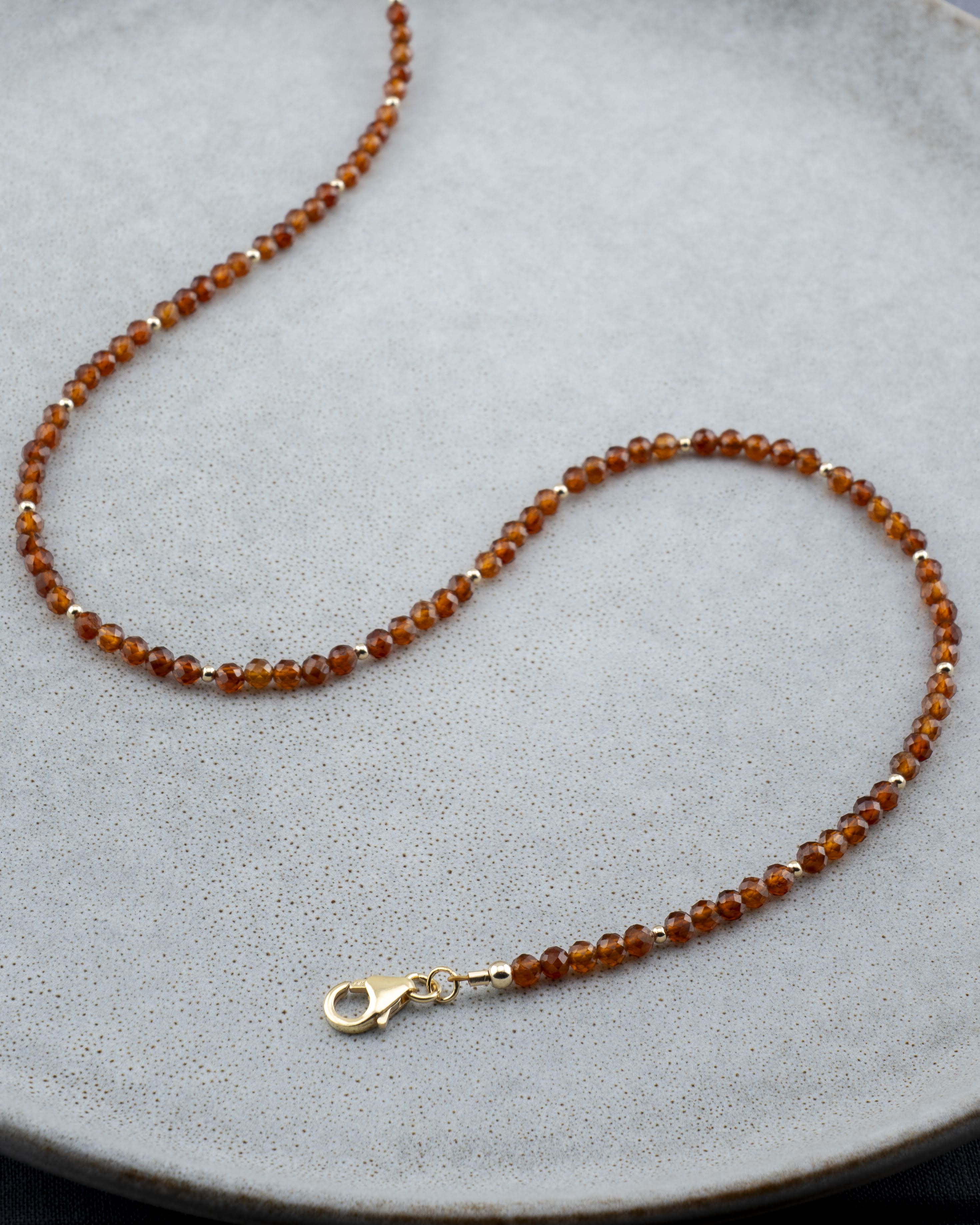 Golden Hour Orange Garnet Necklace