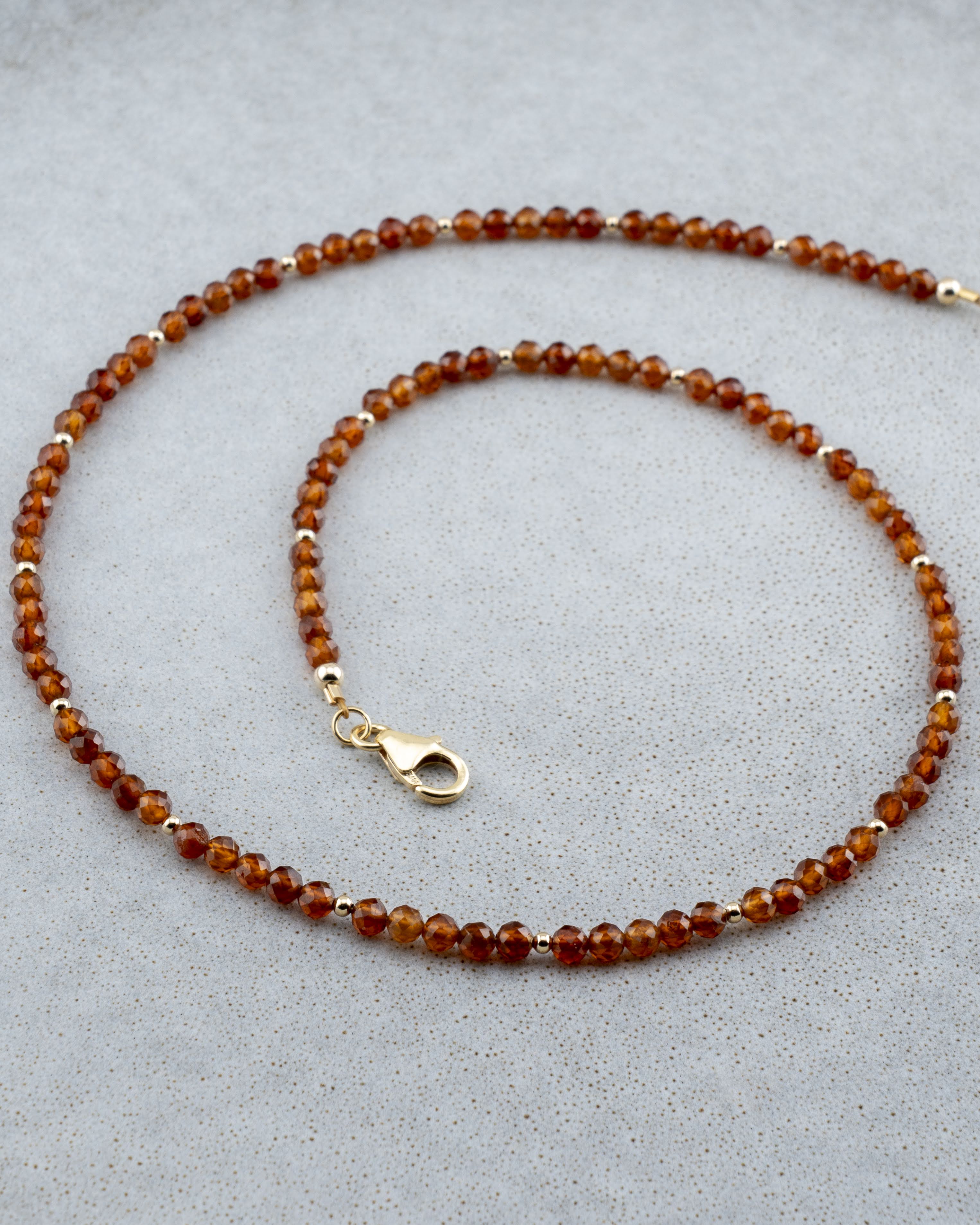 Golden Hour Orange Garnet Necklace
