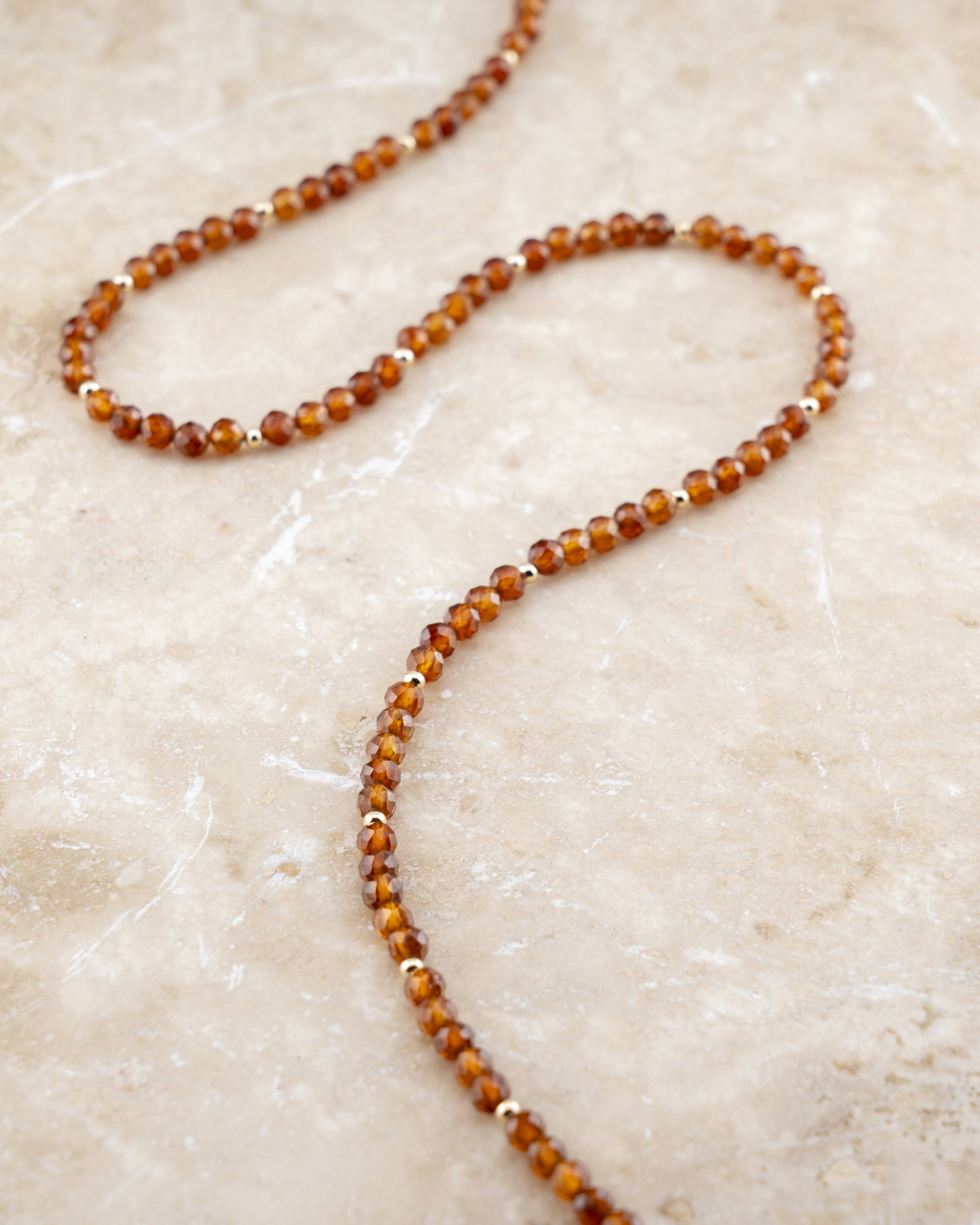 Golden Hour Orange Garnet Necklace
