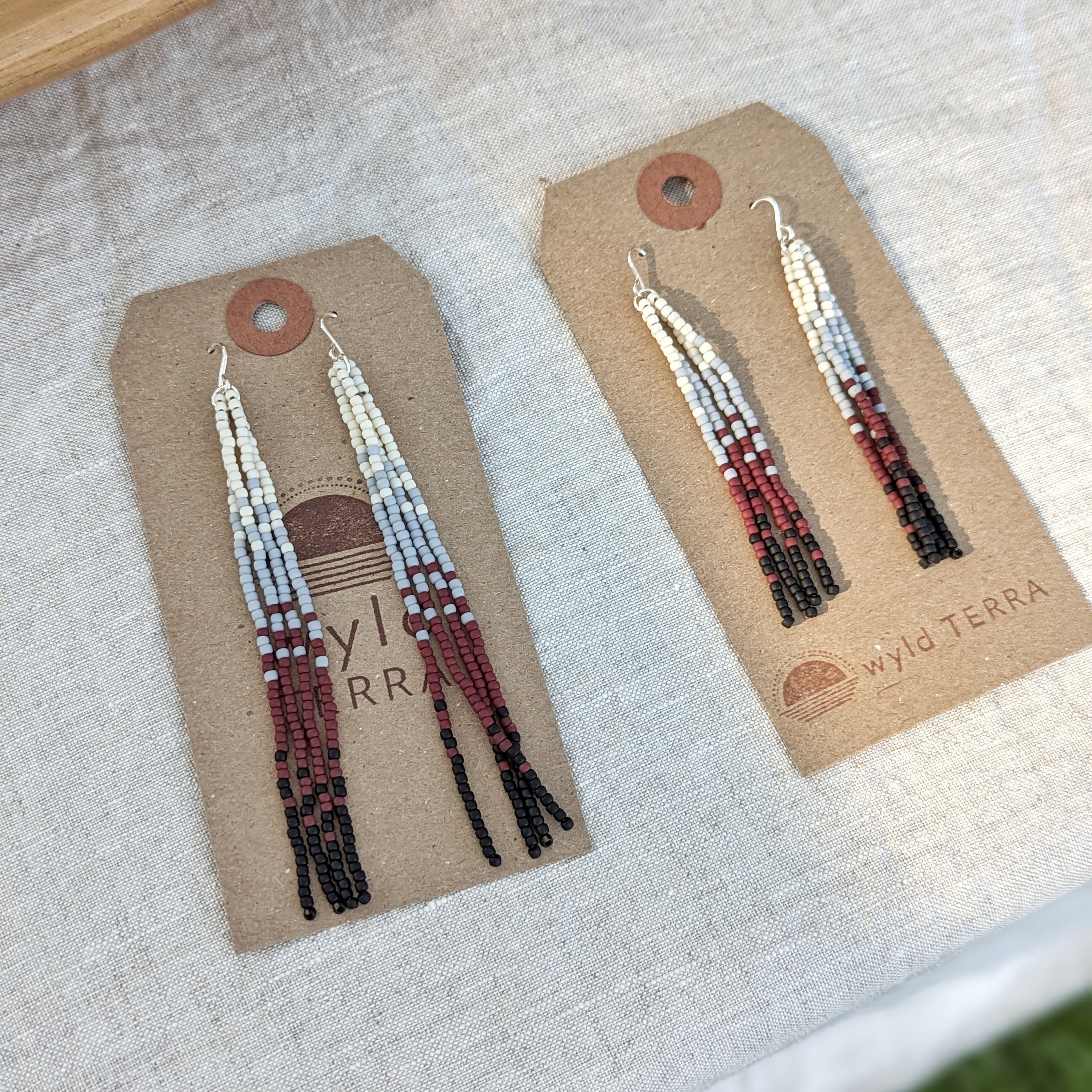 Icelandic Beach Fringe Beaded Earrings