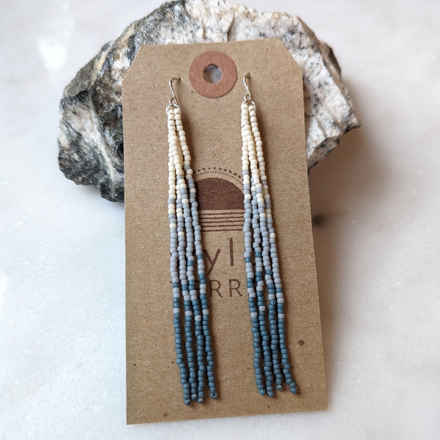 Northern Tides Long Beaded Fringe Earrings