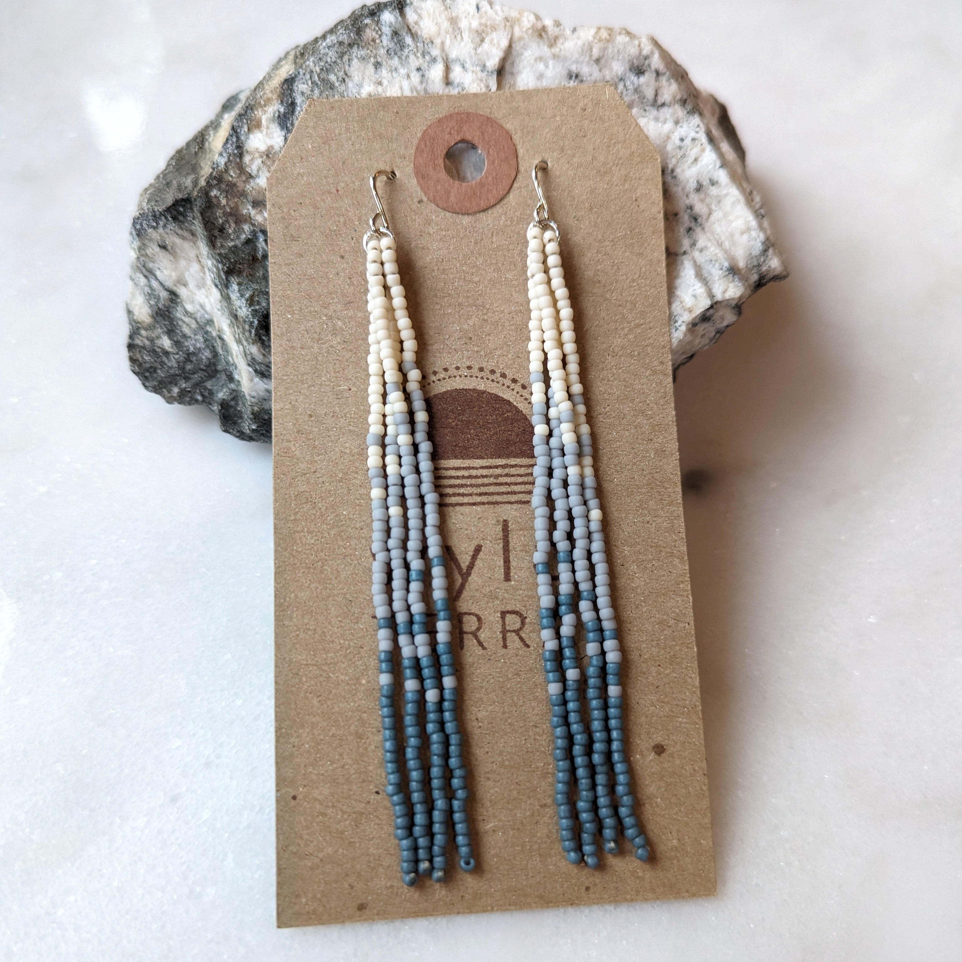 Northern Tides Long Beaded Fringe Earrings