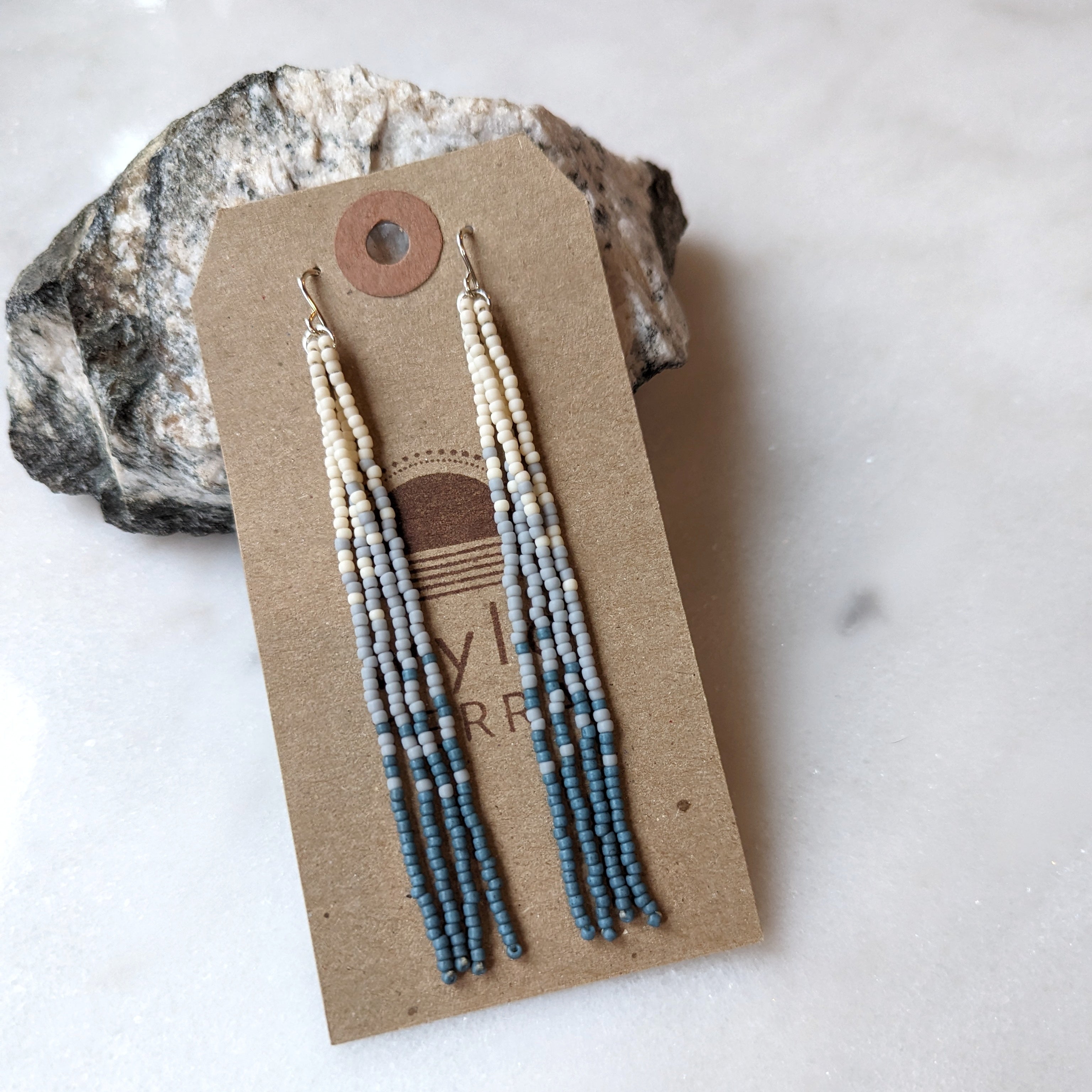 Northern Tides Long Beaded Fringe Earrings