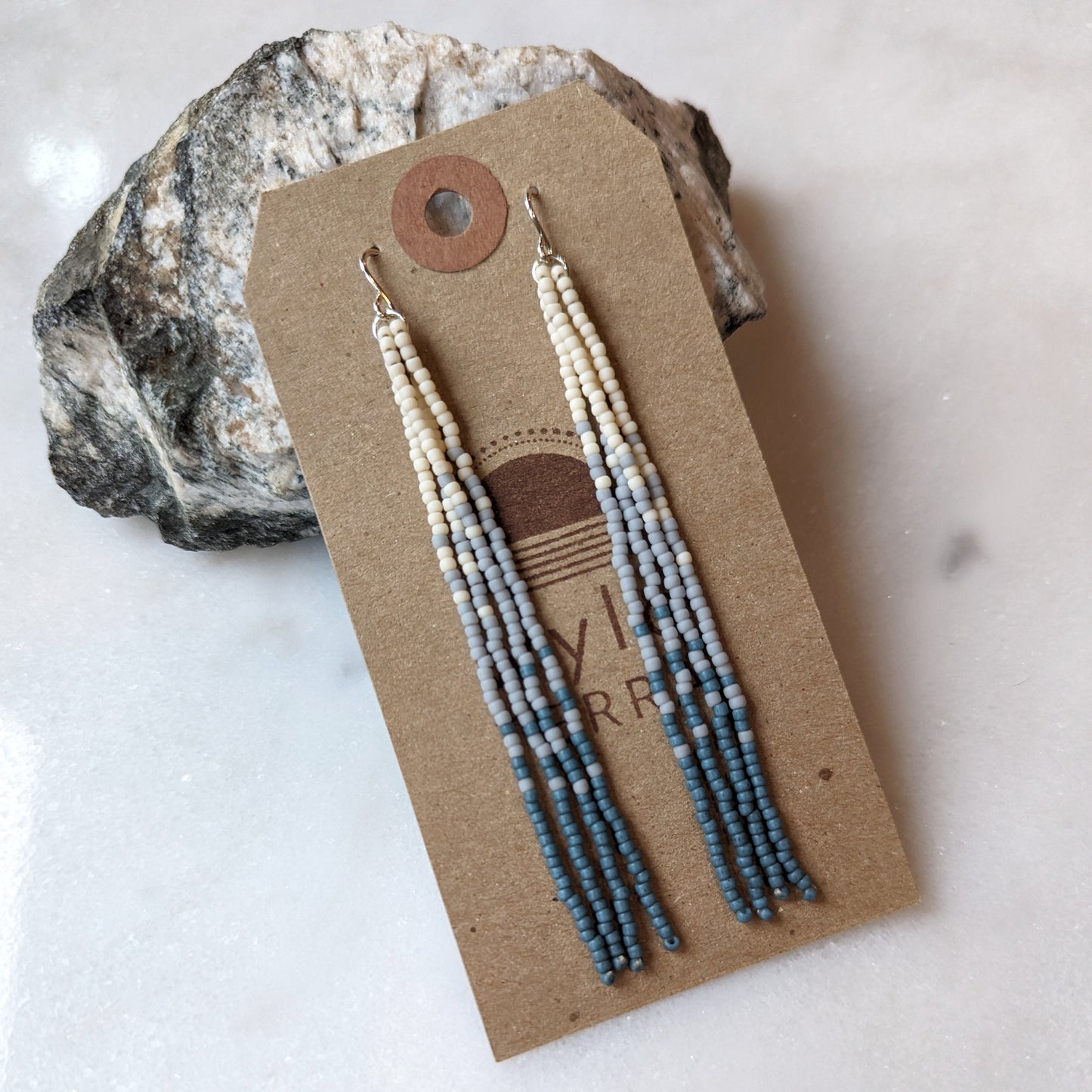 Northern Tides Long Beaded Fringe Earrings