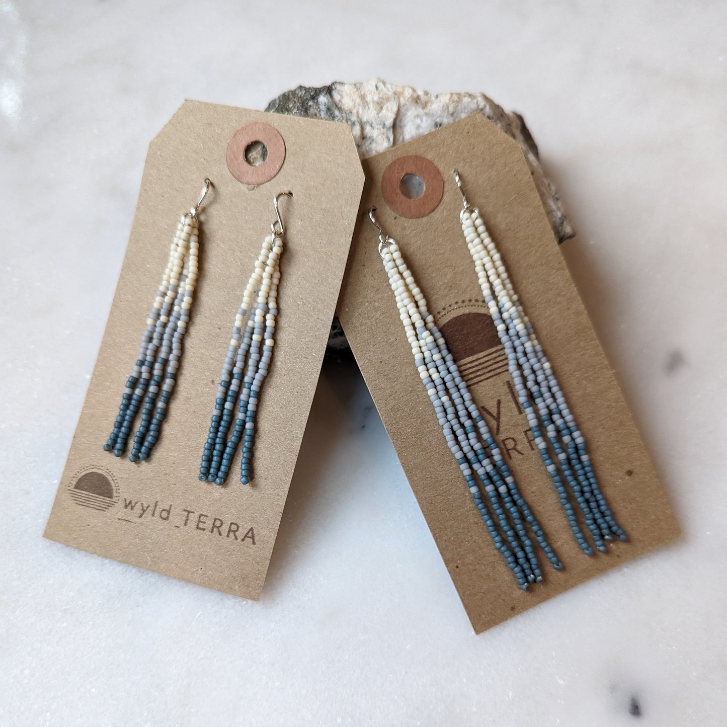 Northern Tides Long Beaded Fringe Earrings