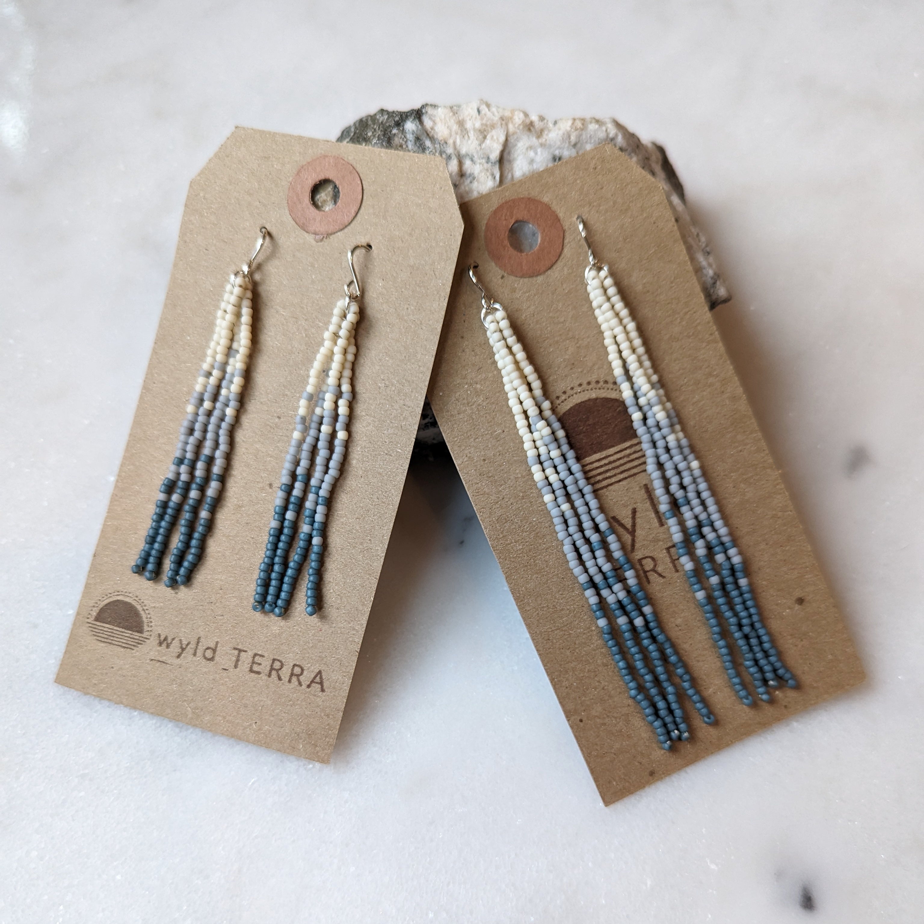 Northern Tides Long Beaded Fringe Earrings