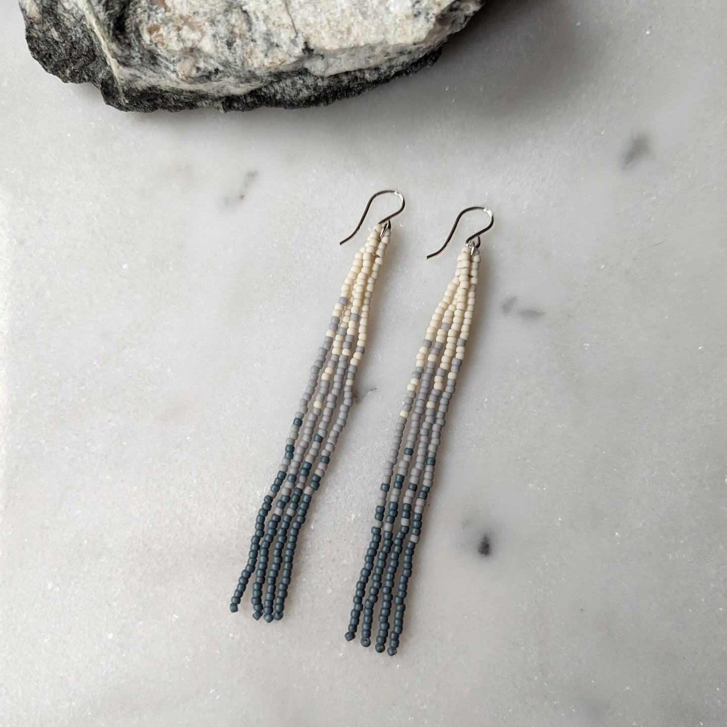 Northern Tides Long Beaded Fringe Earrings