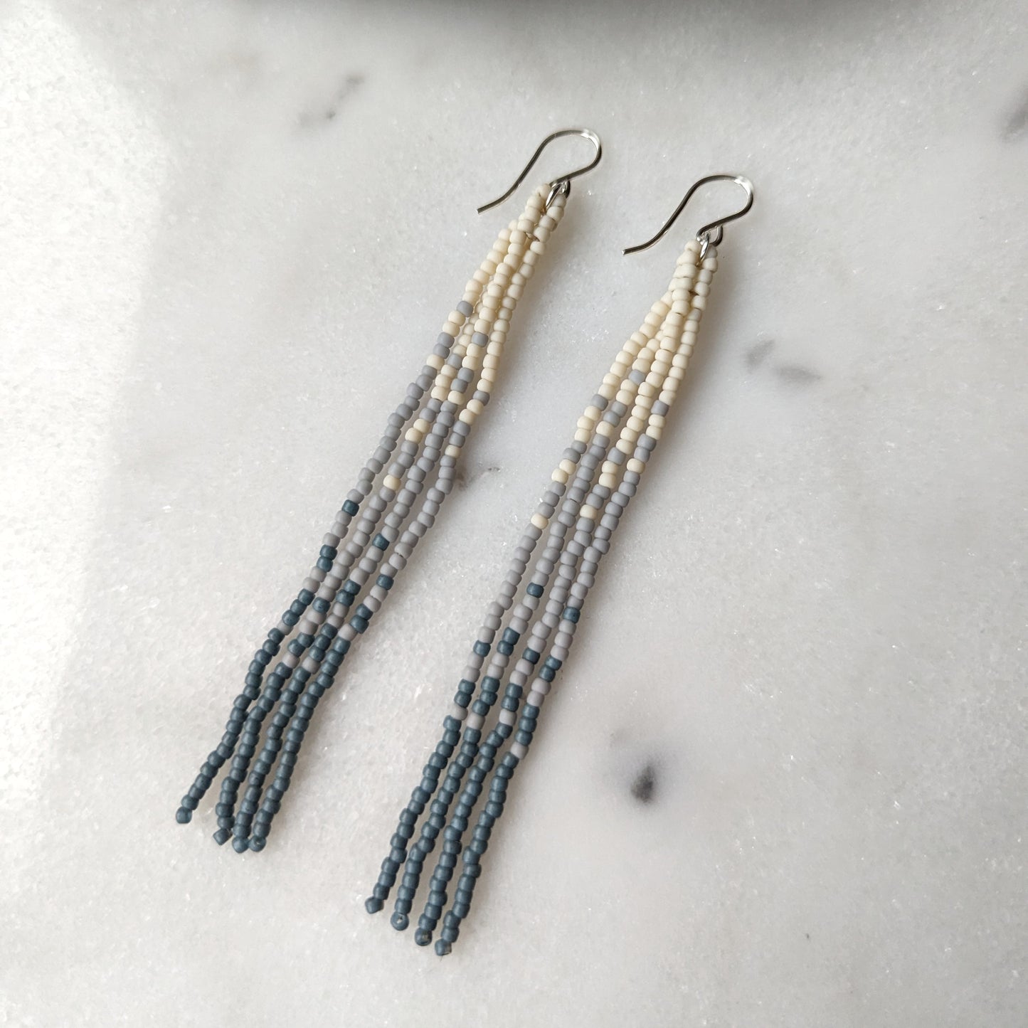 Northern Tides Long Beaded Fringe Earrings