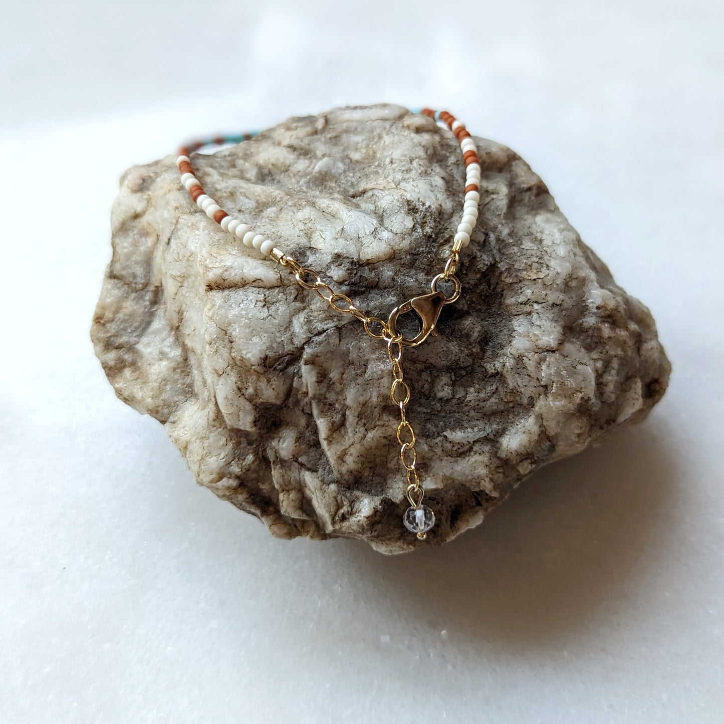Southwest Wanderer Triple Moonstone Fade Bracelet