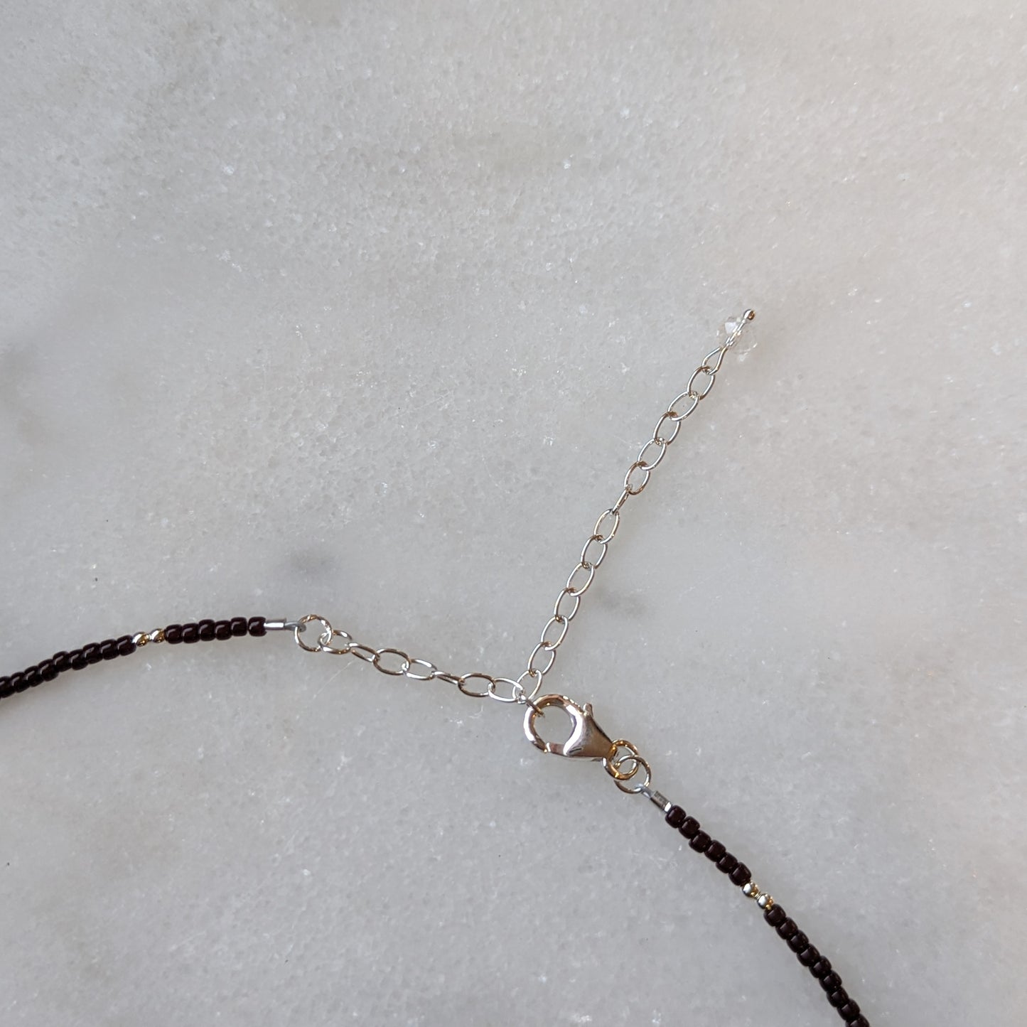 Variscite and Brown Sterling Silver Necklace