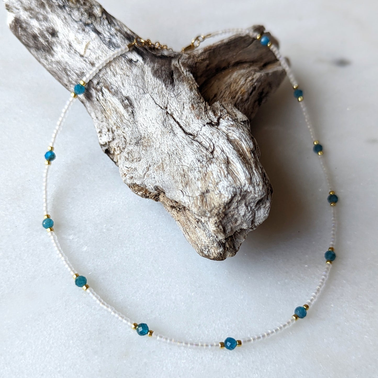 Blue Apatite Teal Waters Necklace