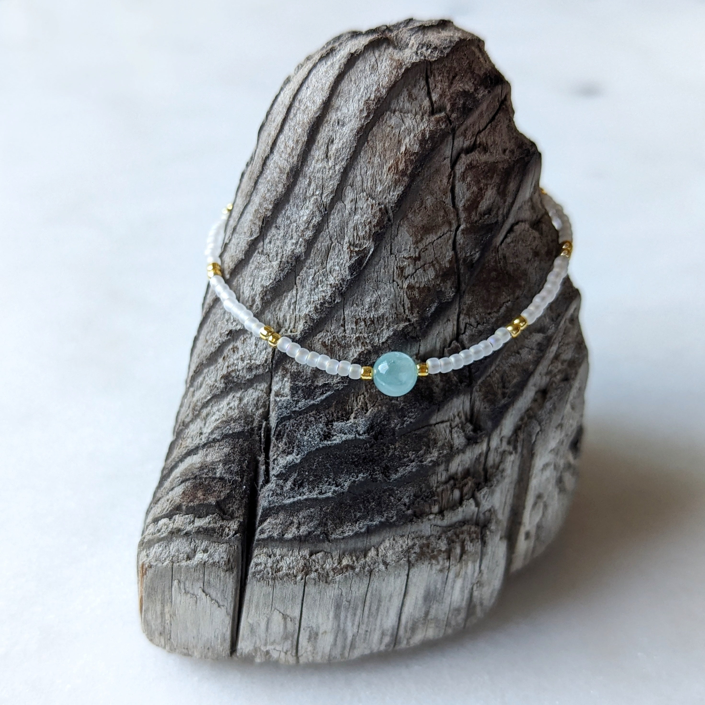 Green Moonstone Island Waterfall Bracelet