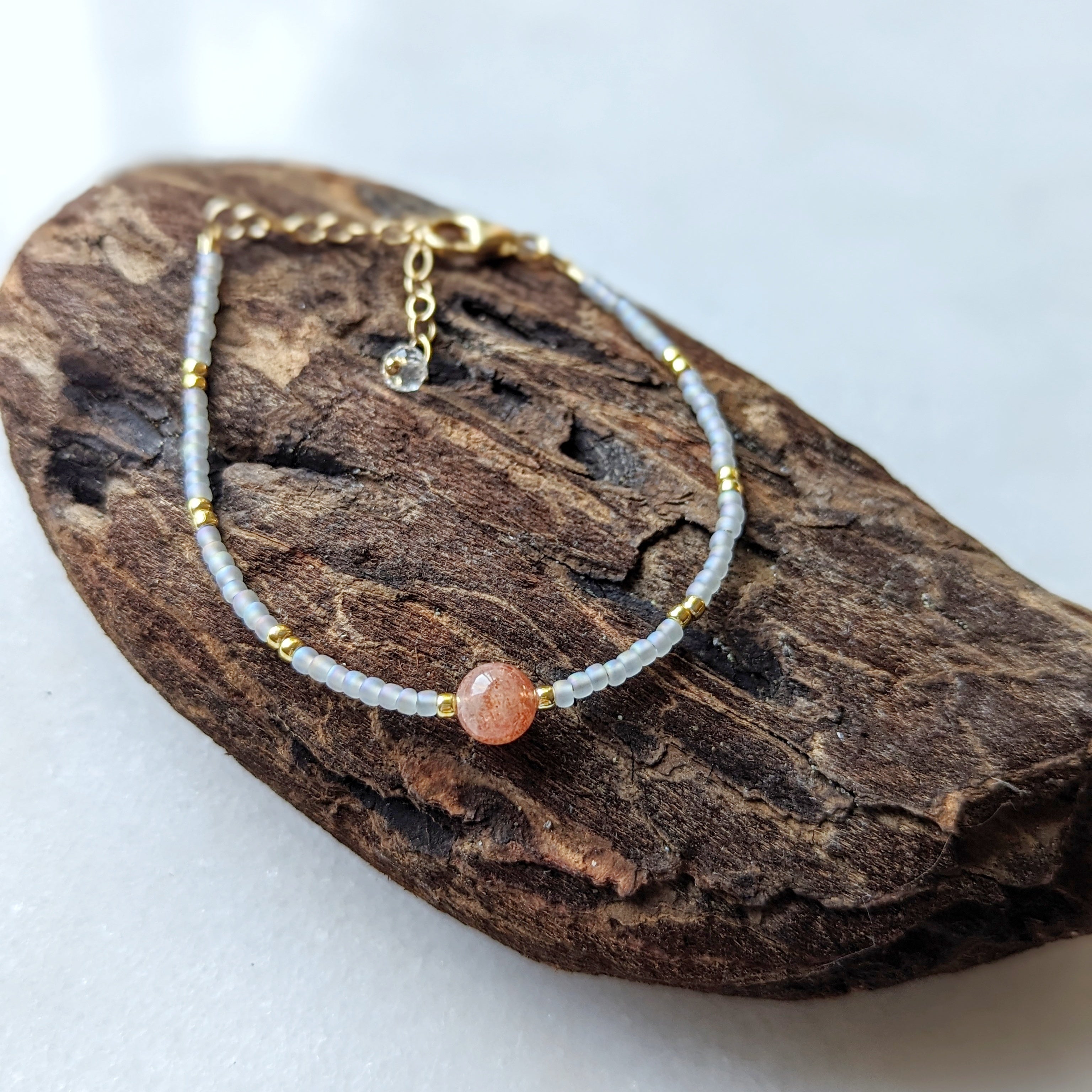 Sunstone Desert Coral Bracelet