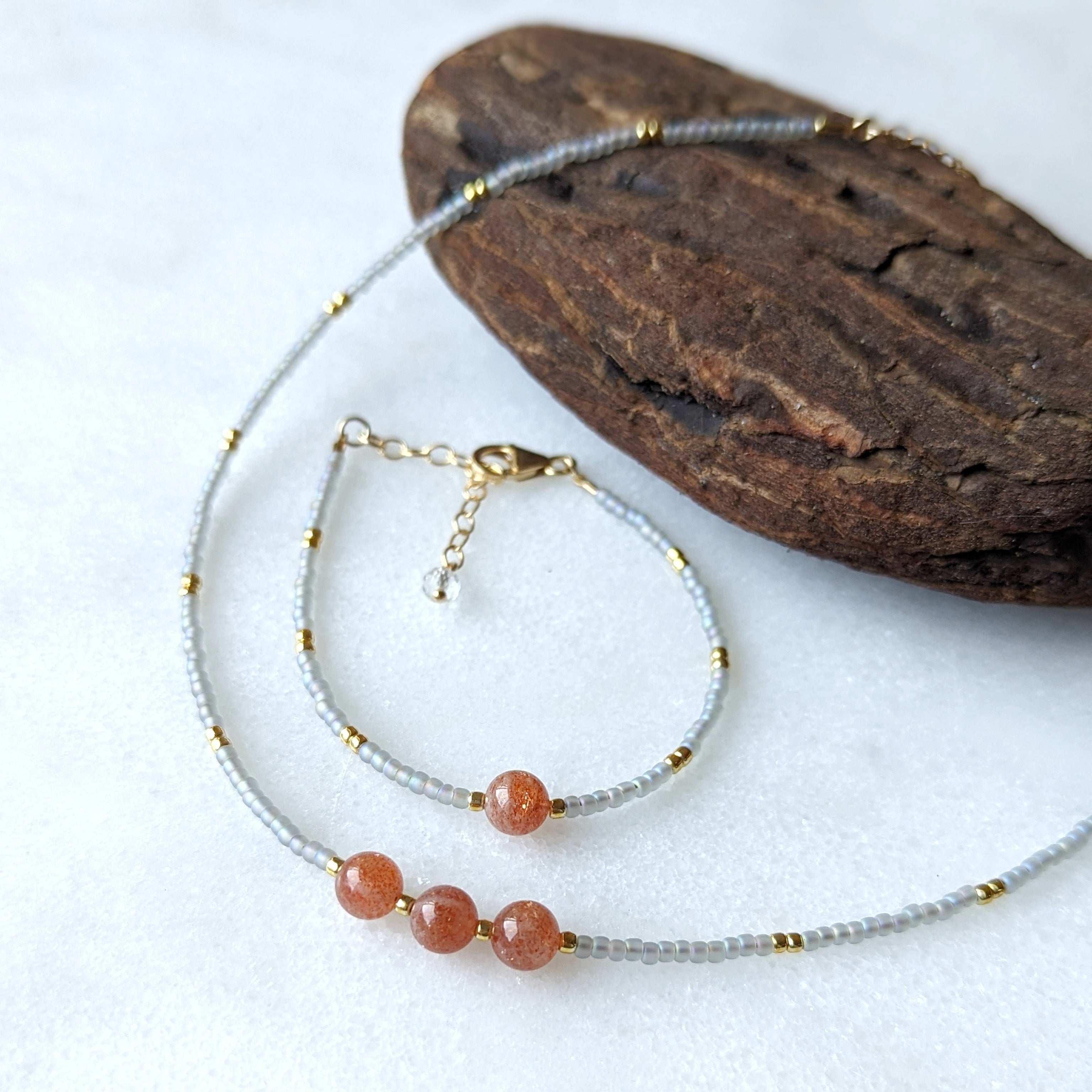Sunstone Desert Coral Bracelet