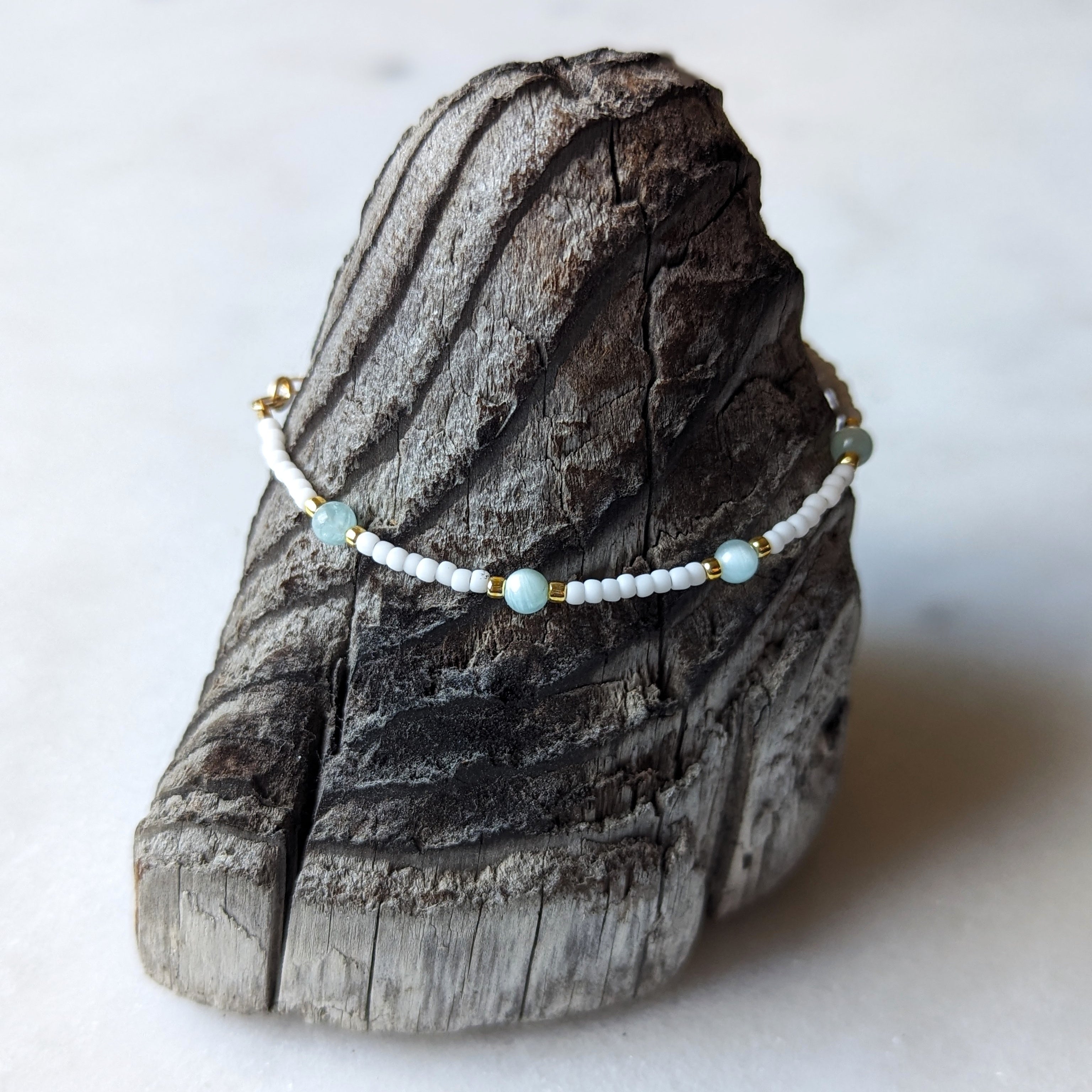 Green Moonstone Soothing Aqua Bracelet
