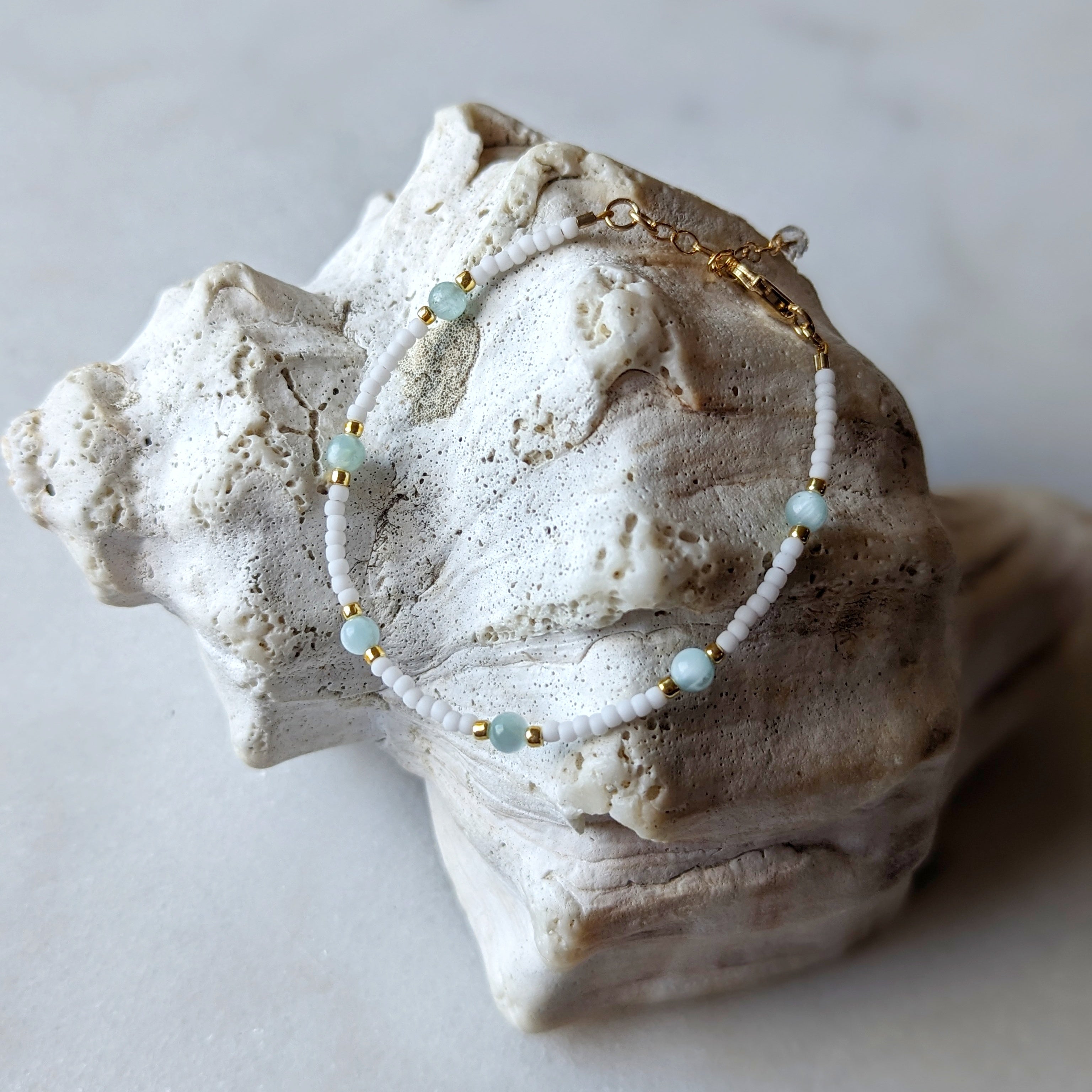 Green Moonstone Soothing Aqua Bracelet