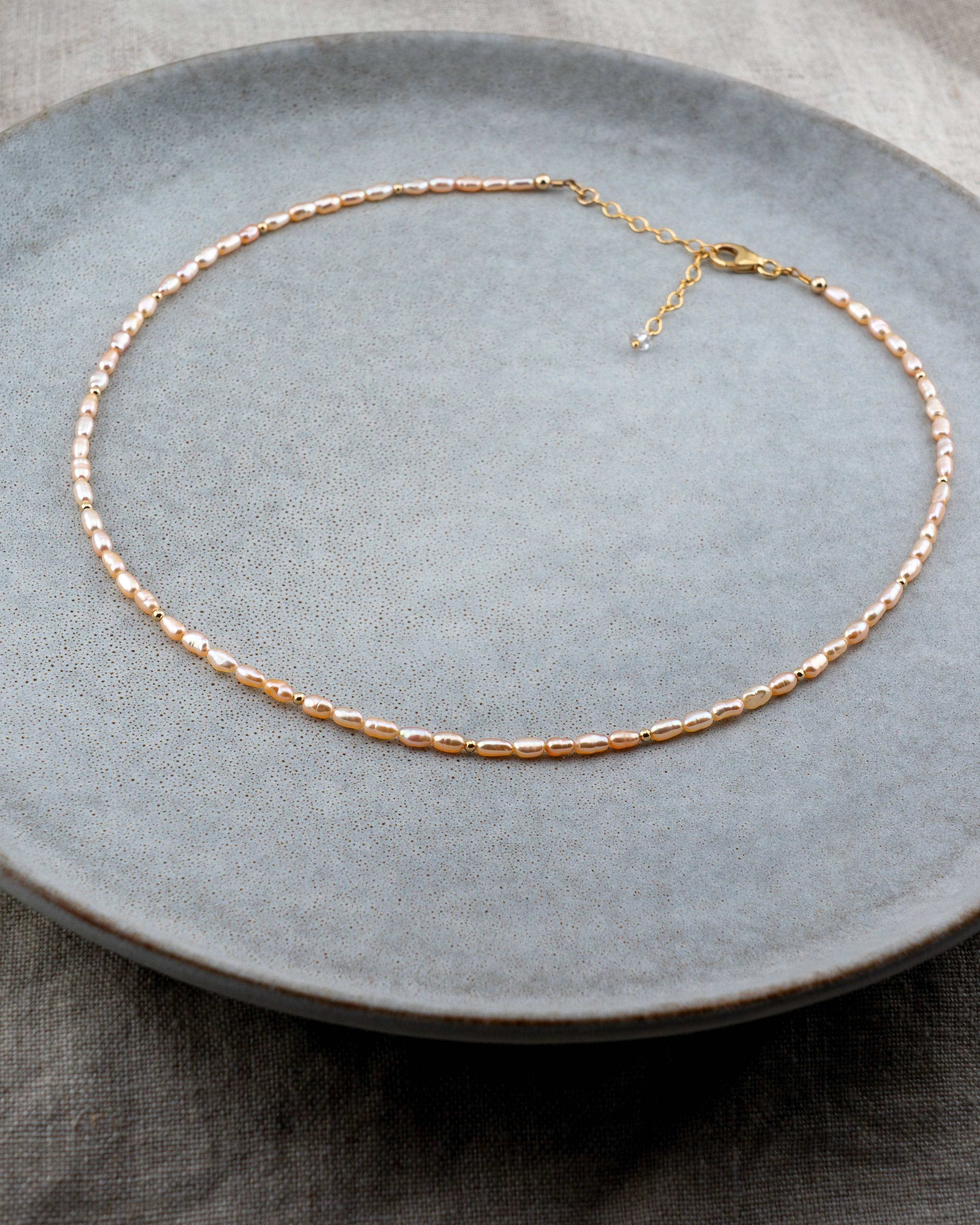 Golden Shores Peach Freshwater Pearl Necklace